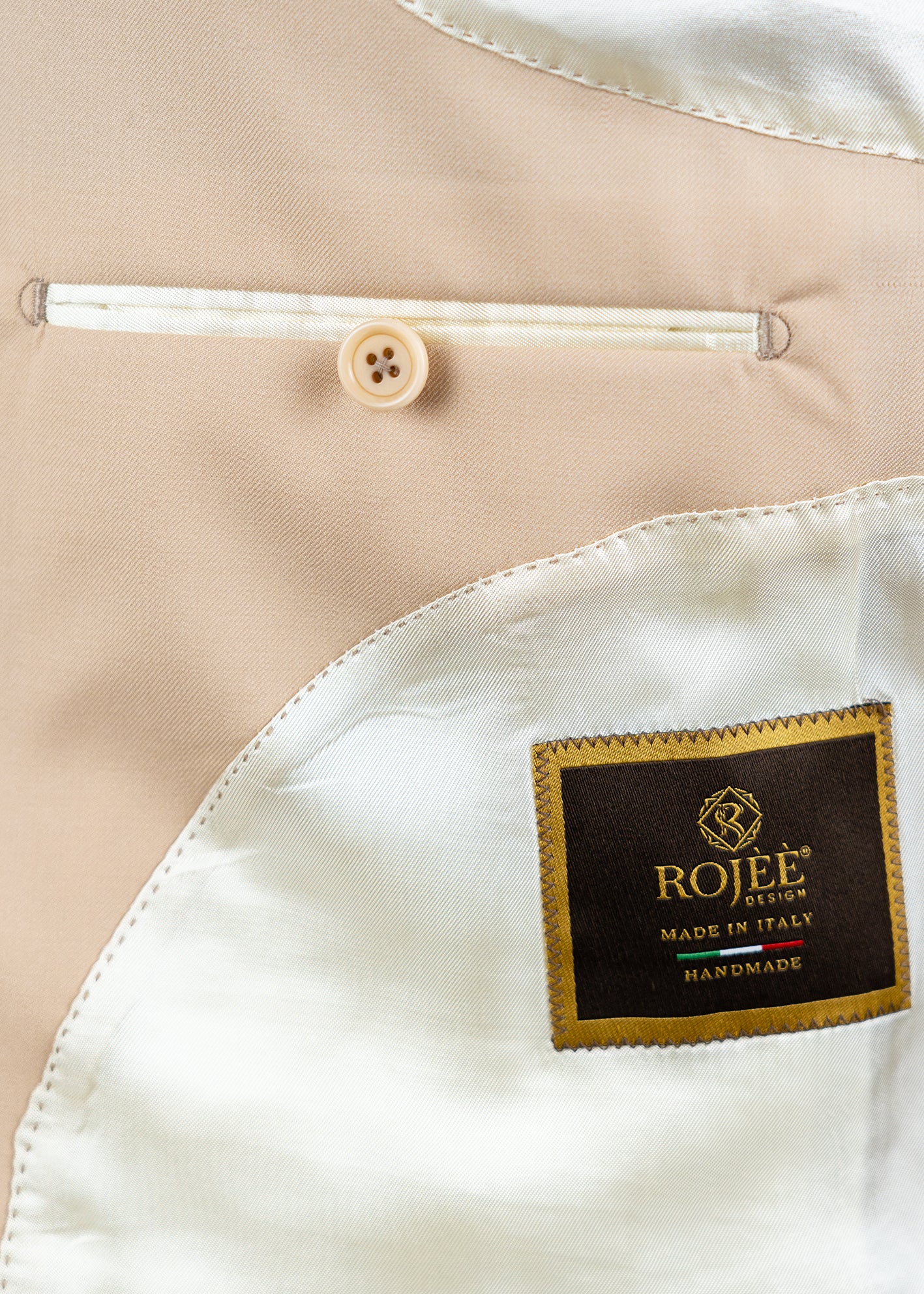 Anzug Einreiher Beige