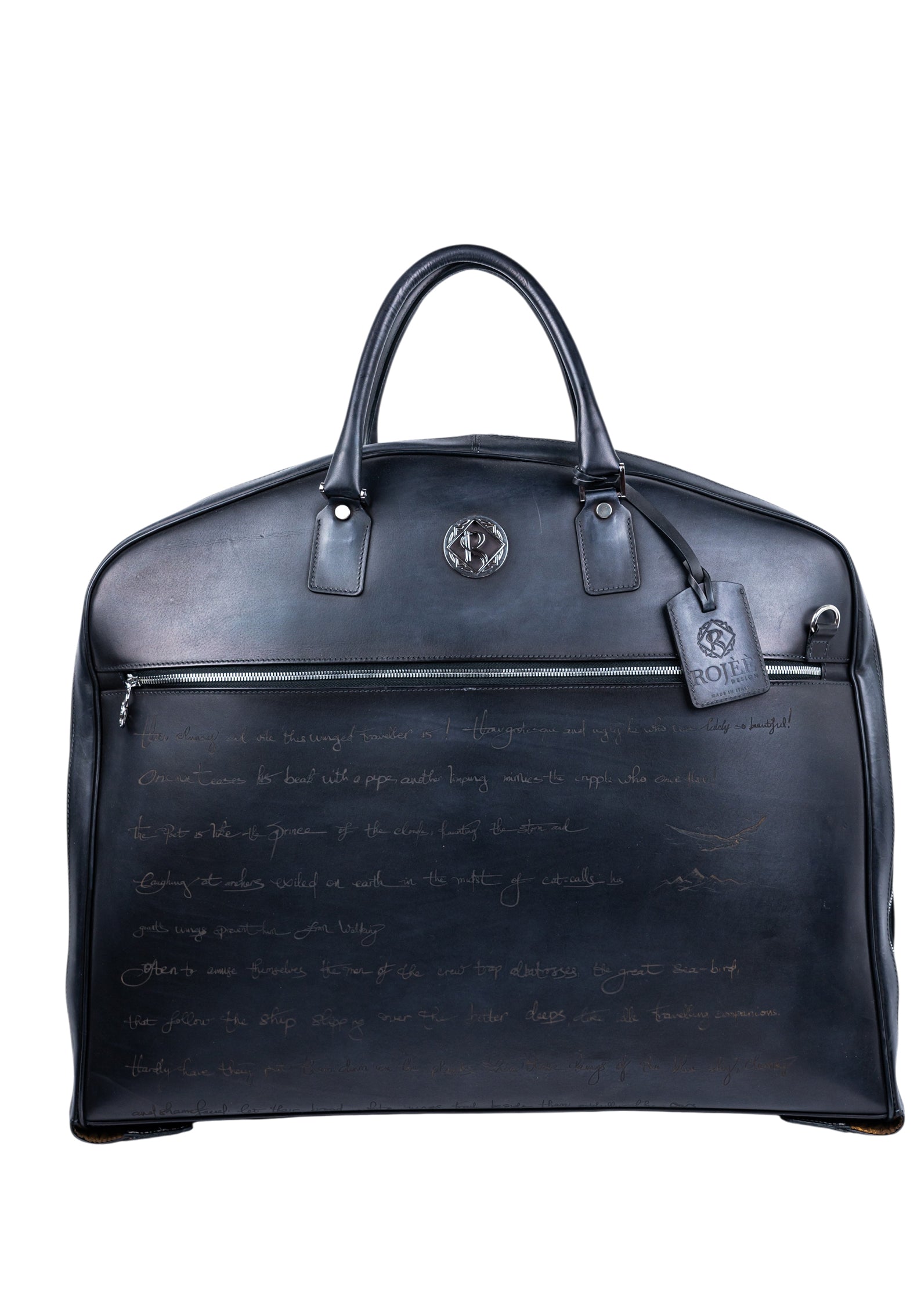 Anzug Tasche Schwarz Mit Gravur