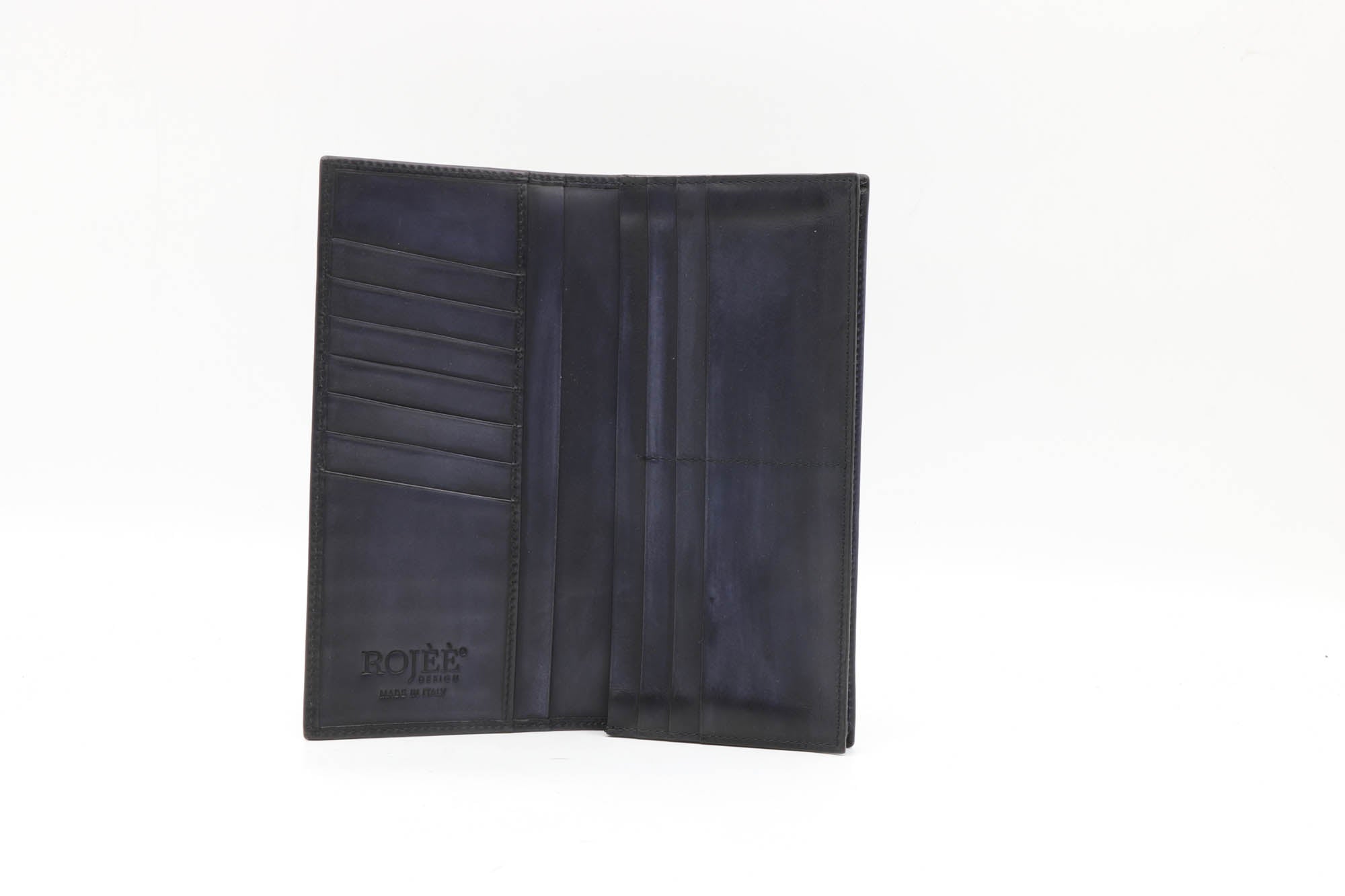 Brieftasche Blau Mit Gravur