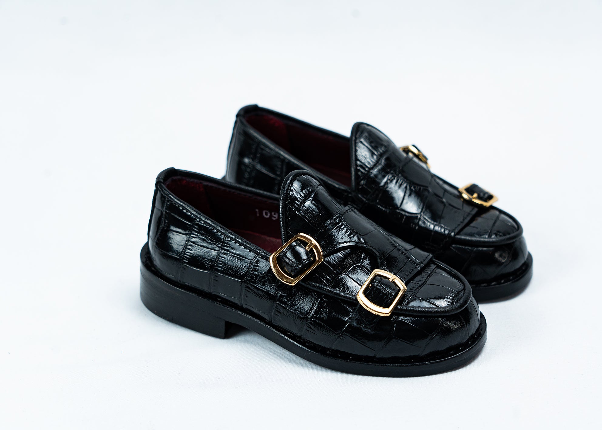 Junior Slipper aus Crocco Prägung Leder