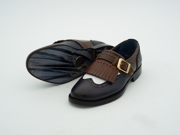 Slipper mit Fransen aus Leder