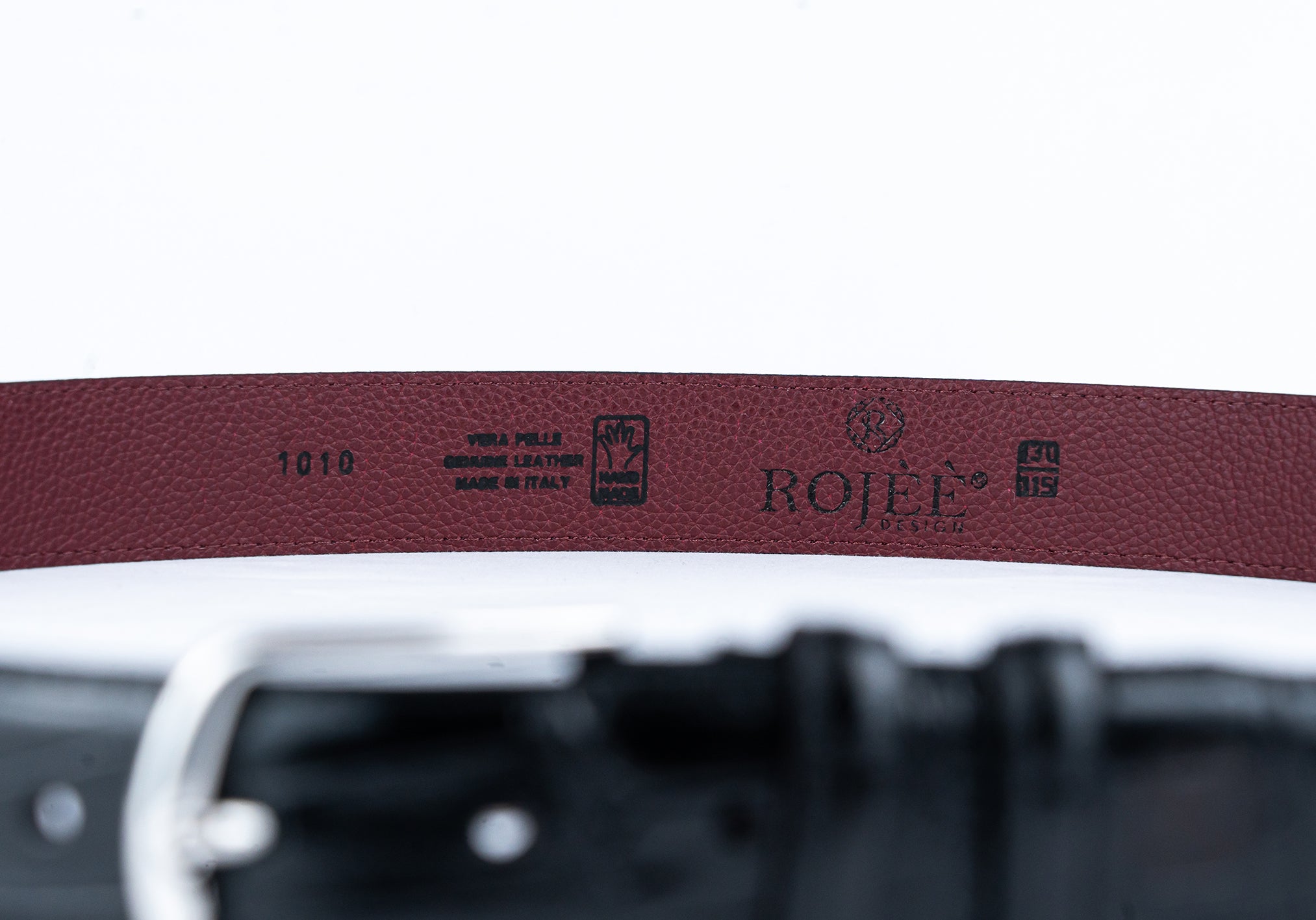 Ledergürtel aus echtem Leder mit Crocoprägung – Made in Italy