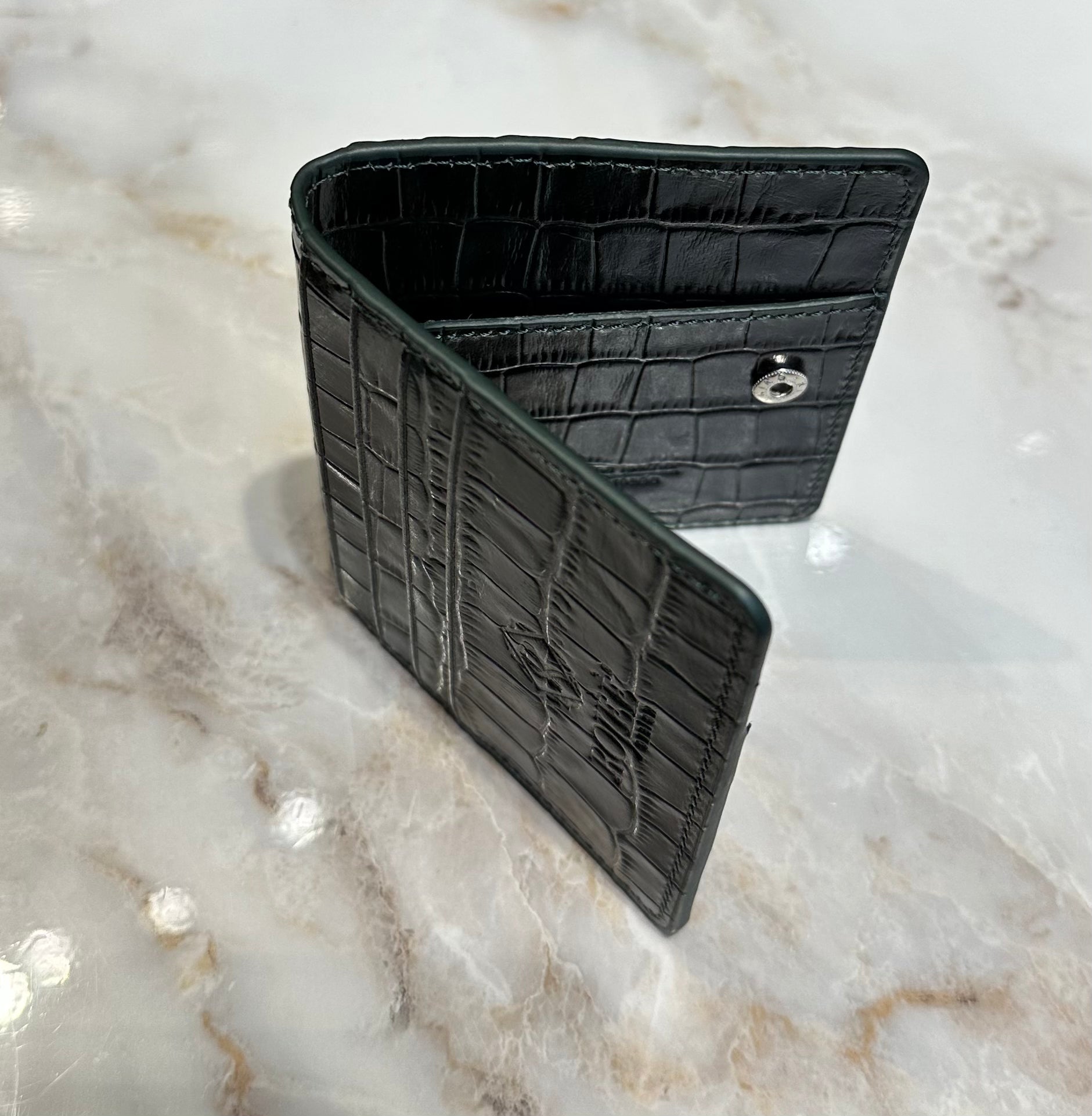 BRIEFTASCHE CROCO-PRÄGUNG KALBSLEDER