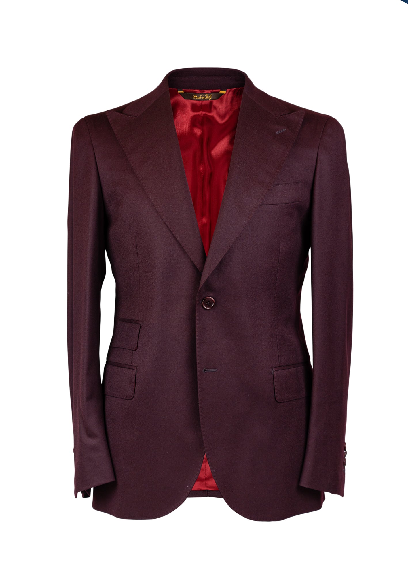 Flanell Anzug Bordeaux