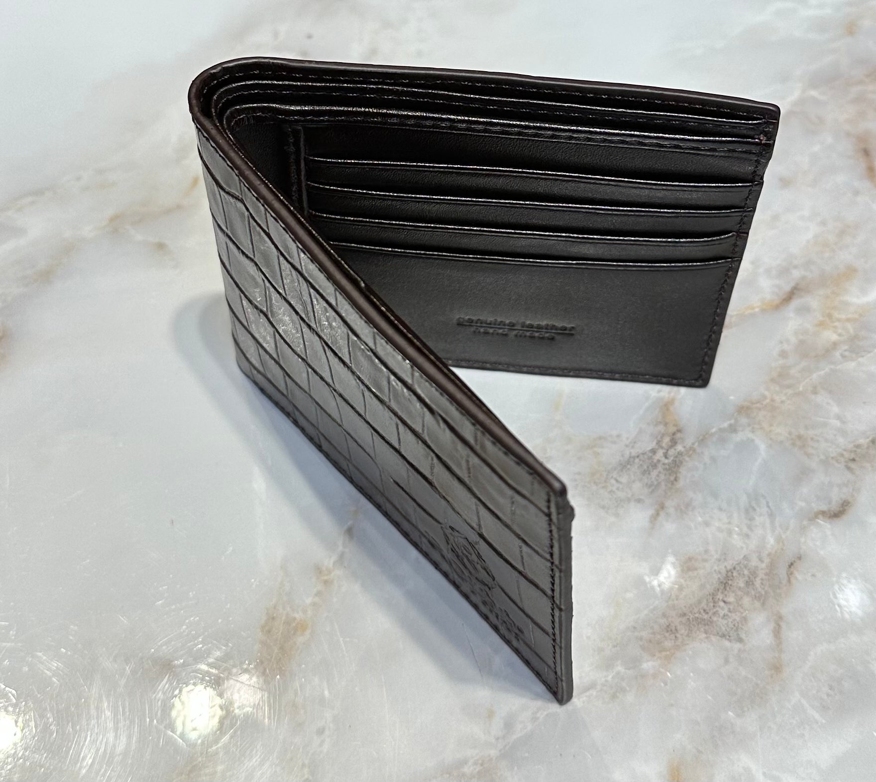 BRIEFTASCHE CROCO-PRÄGUNG KALBSLEDER