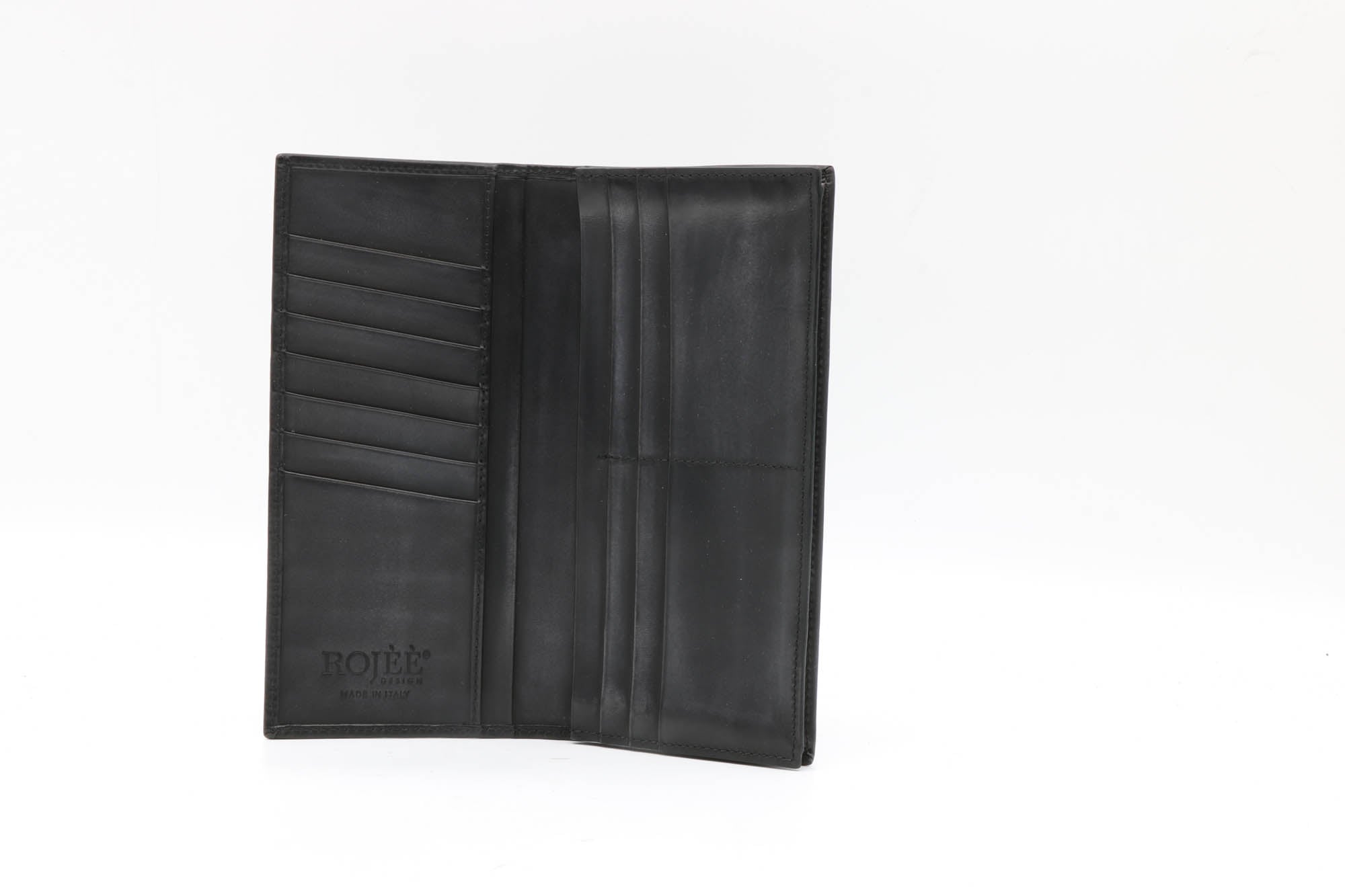 Brieftasche Schwarz aus Leder