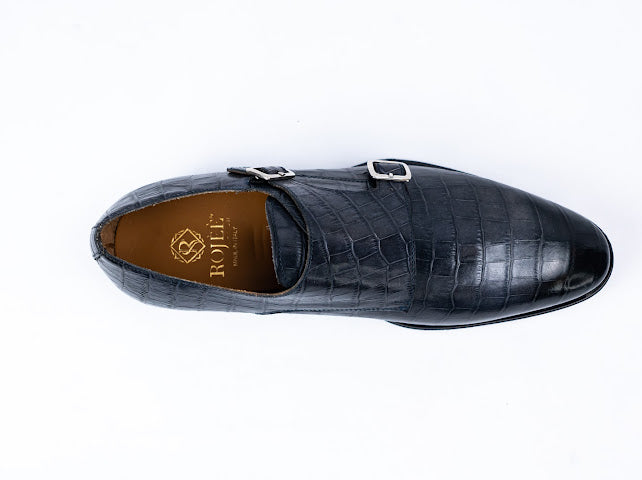 Doppel Monk Strap Croco