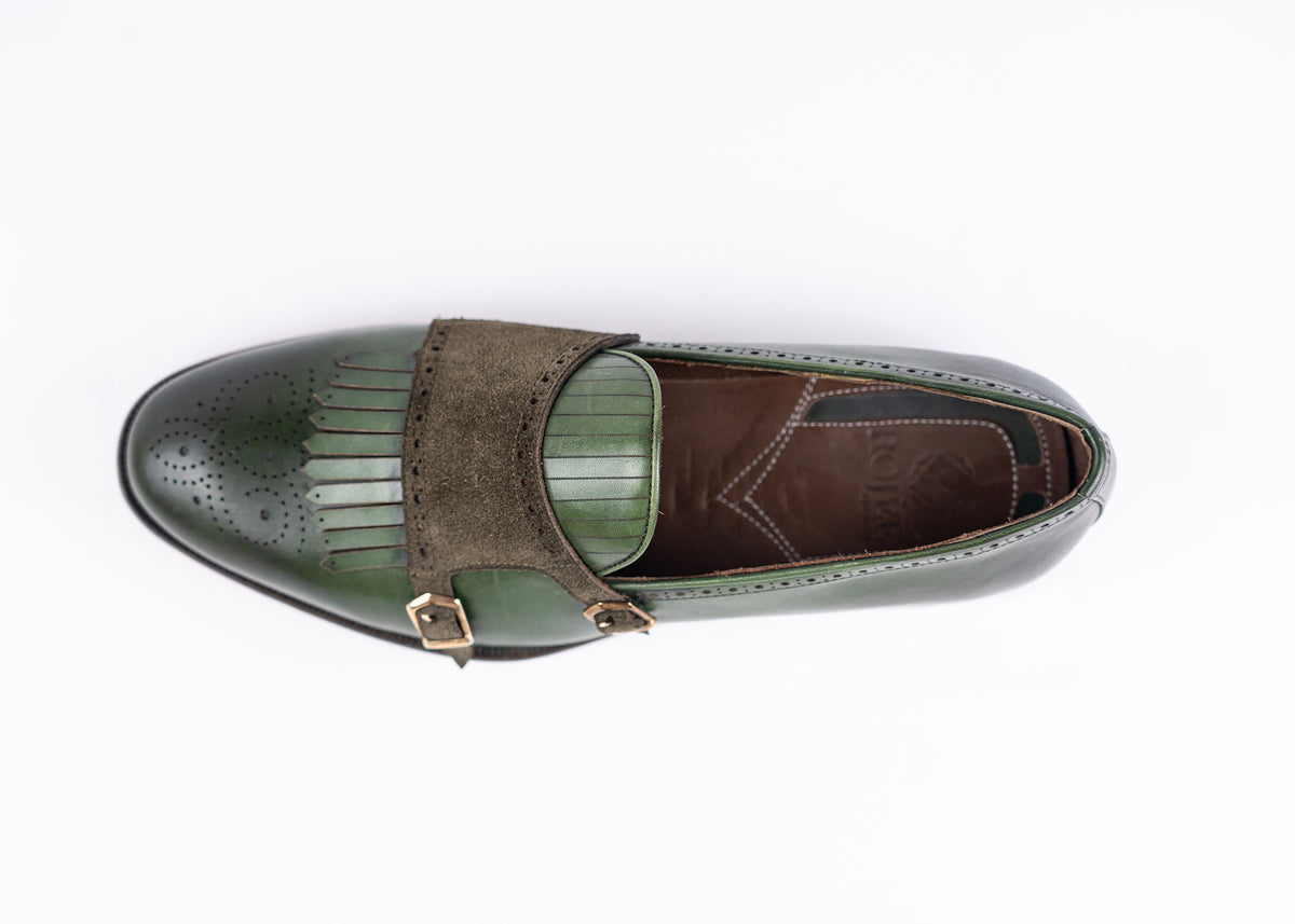 Slipper mit Fransen - Doppelschnaller