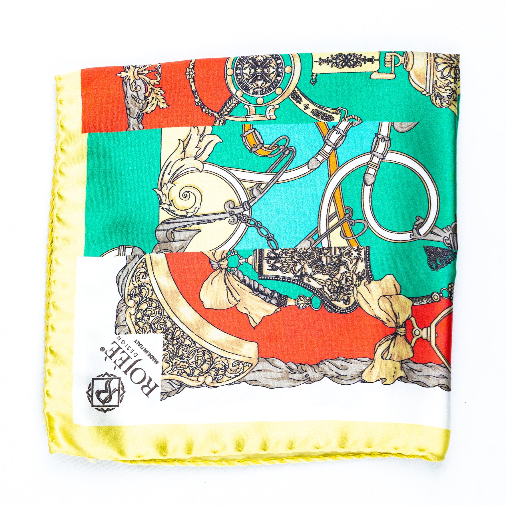 Elegantes Einstecktuch aus 100 % Seide, Made in Italy.