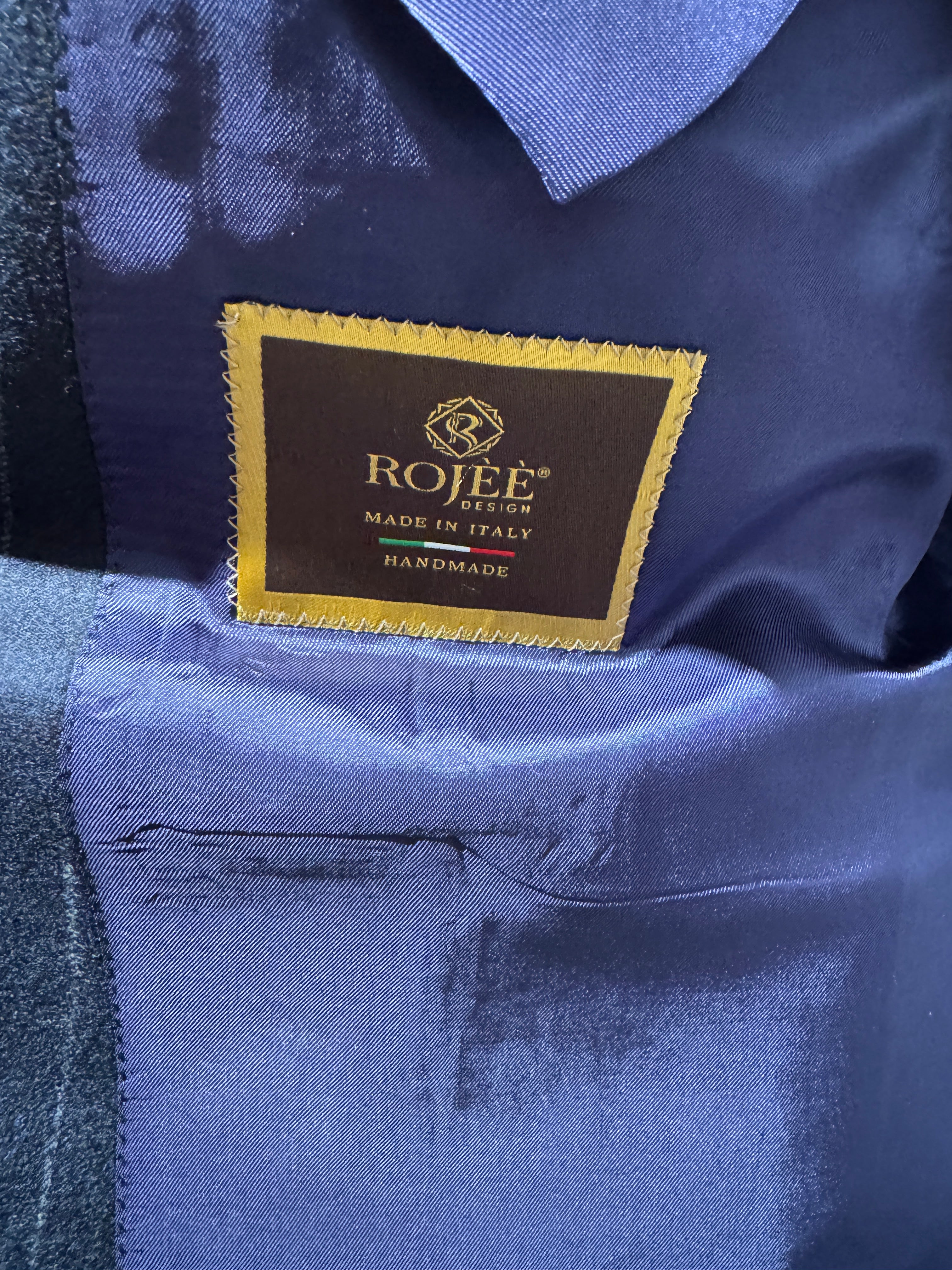 Anzug Zweireiher Nadelstreifen Blau