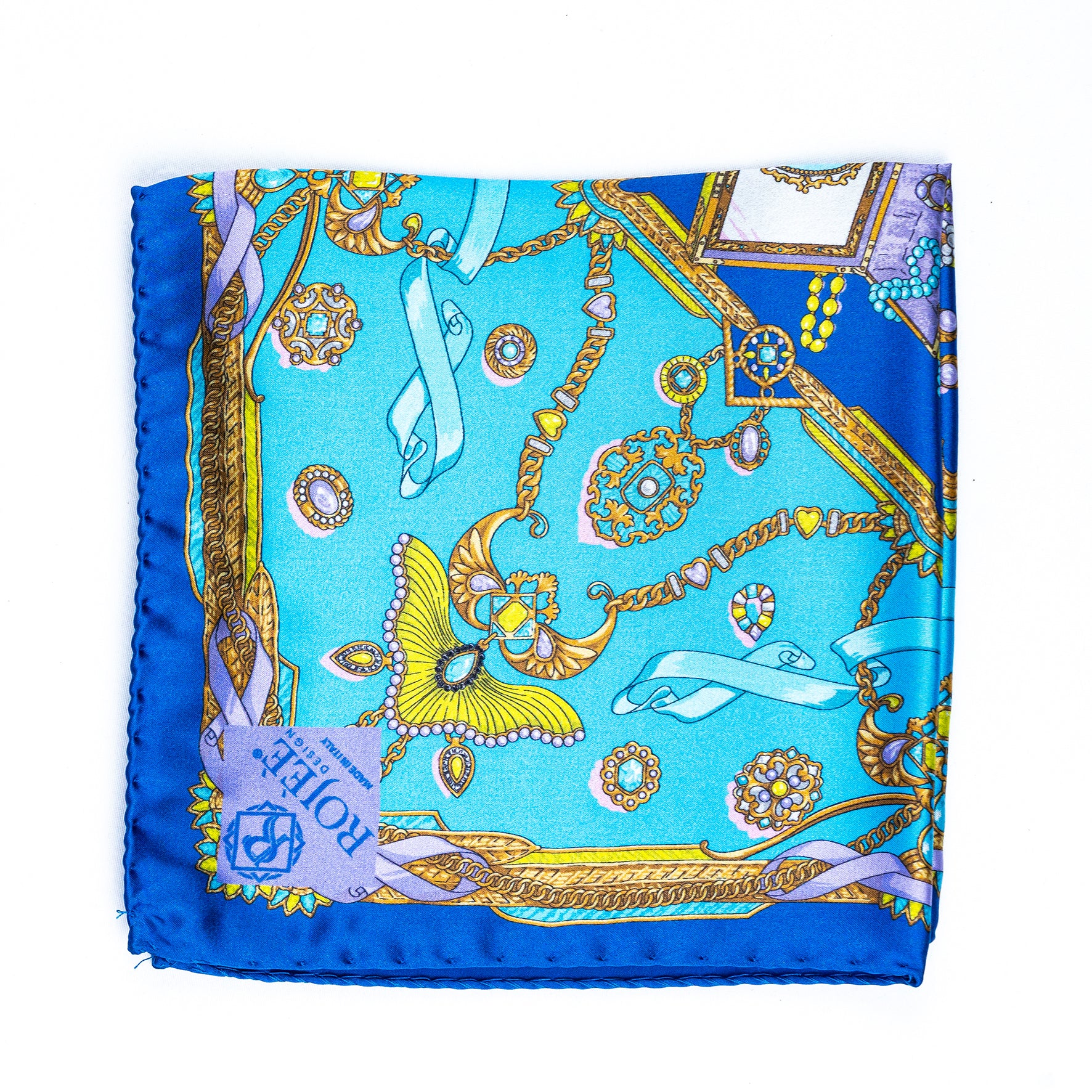 Elegantes Einstecktuch aus 100 % Seide, Made in Italy.