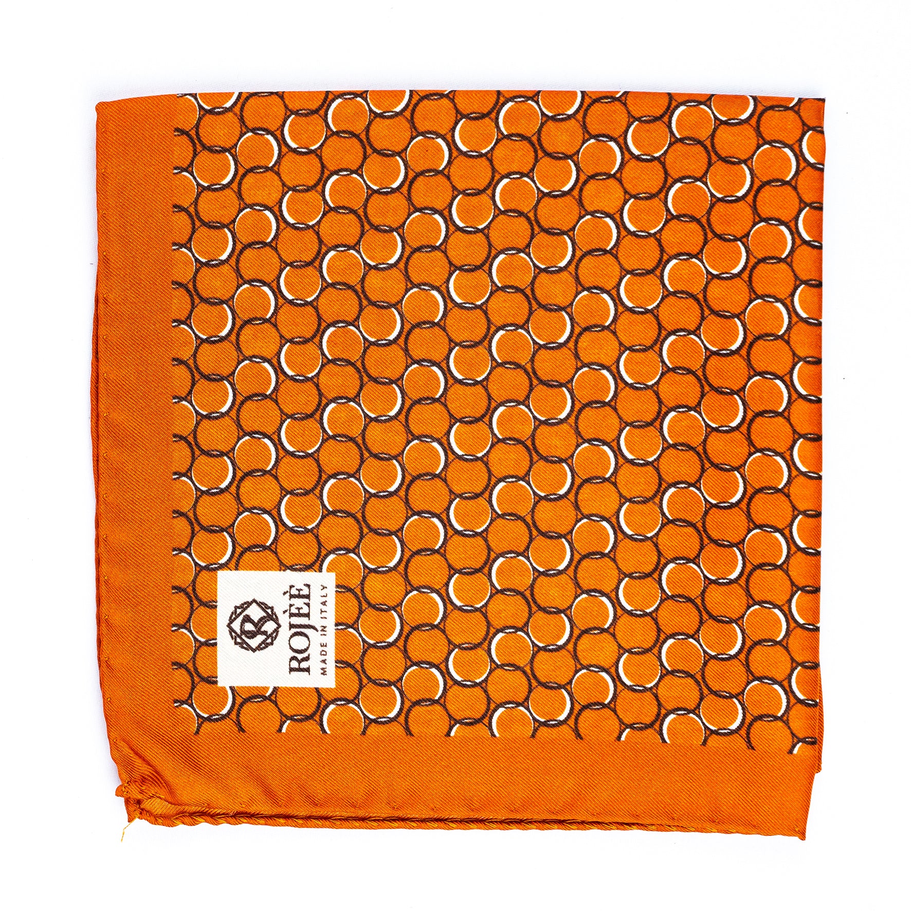 Elegantes Einstecktuch aus 100 % Seide, Made in Italy.