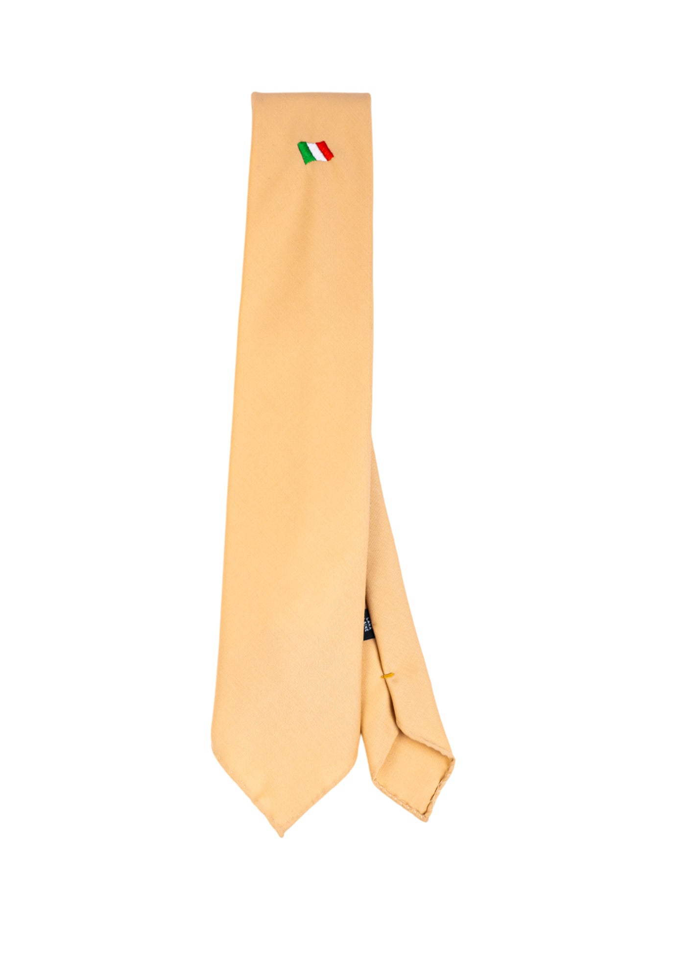 Handgefertigte Krawatte aus hochwertigem Super-140s-Gewebe, gefertigt in Italien aus 100 % Merinowolle.