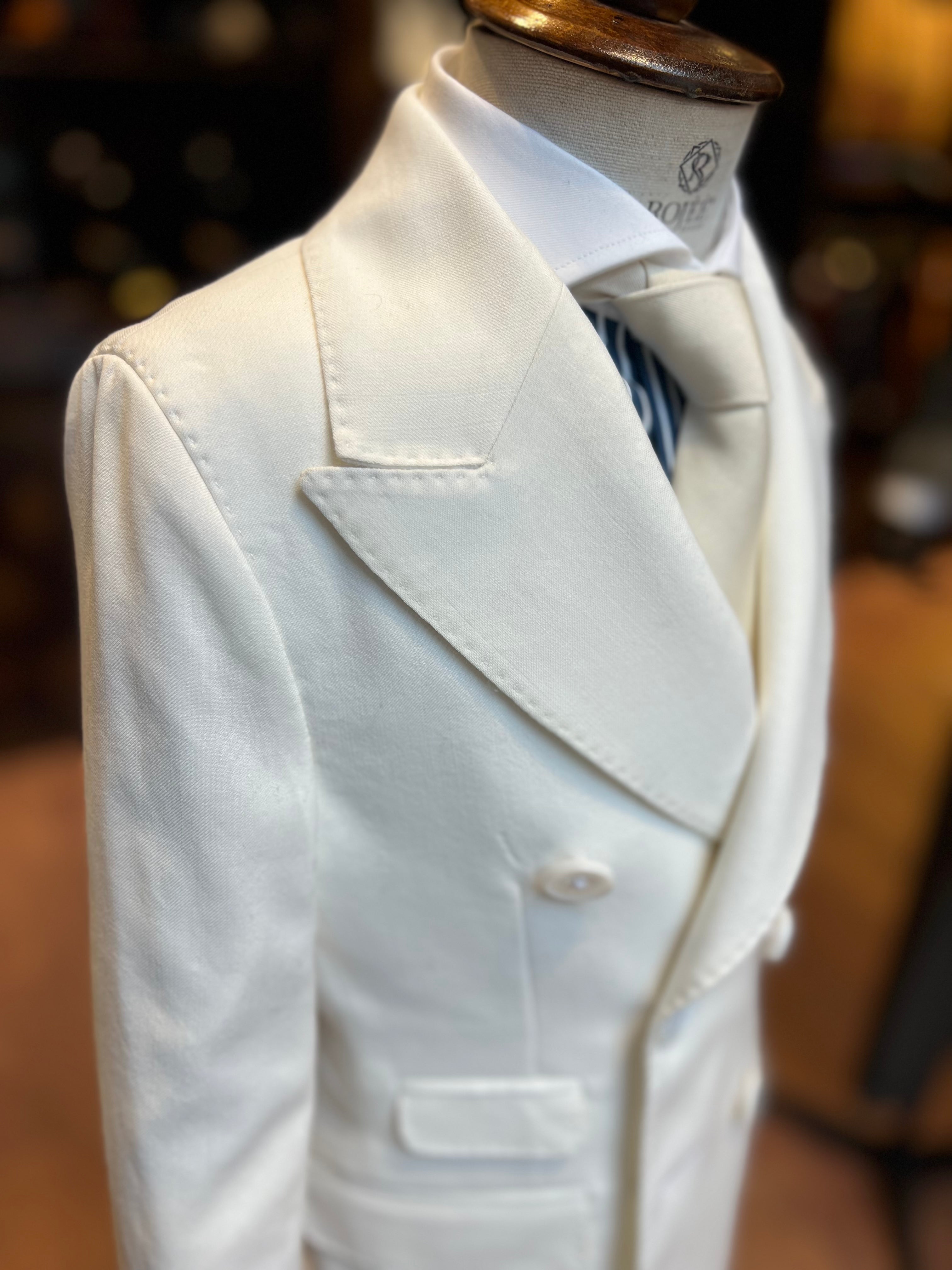 Children's Suit Double-Breasted White