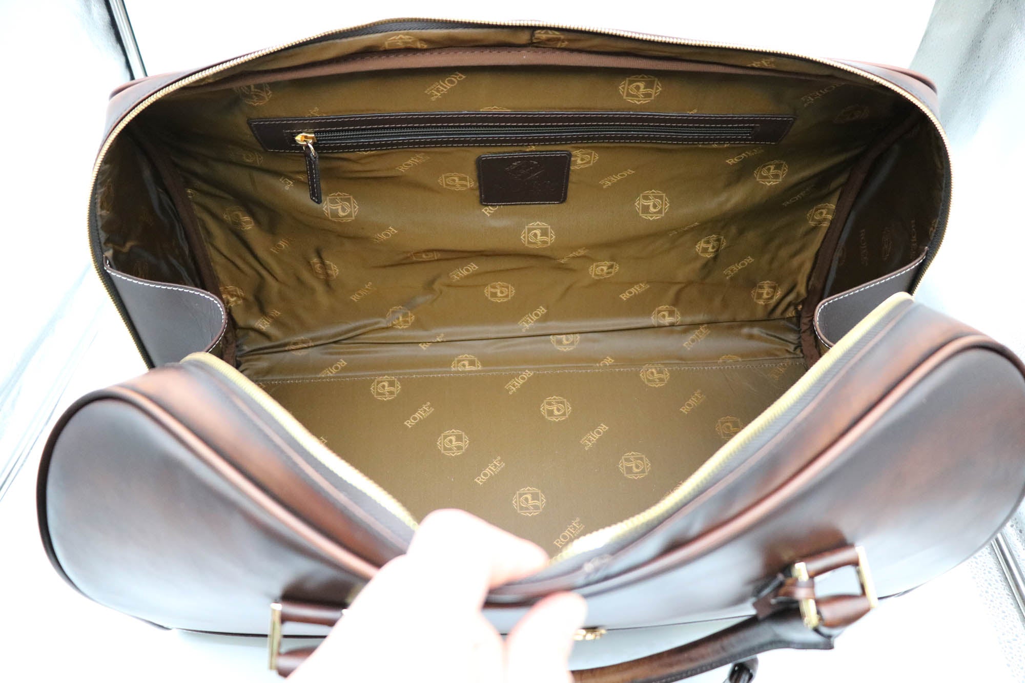 Tasche Braun Mit Gravur
