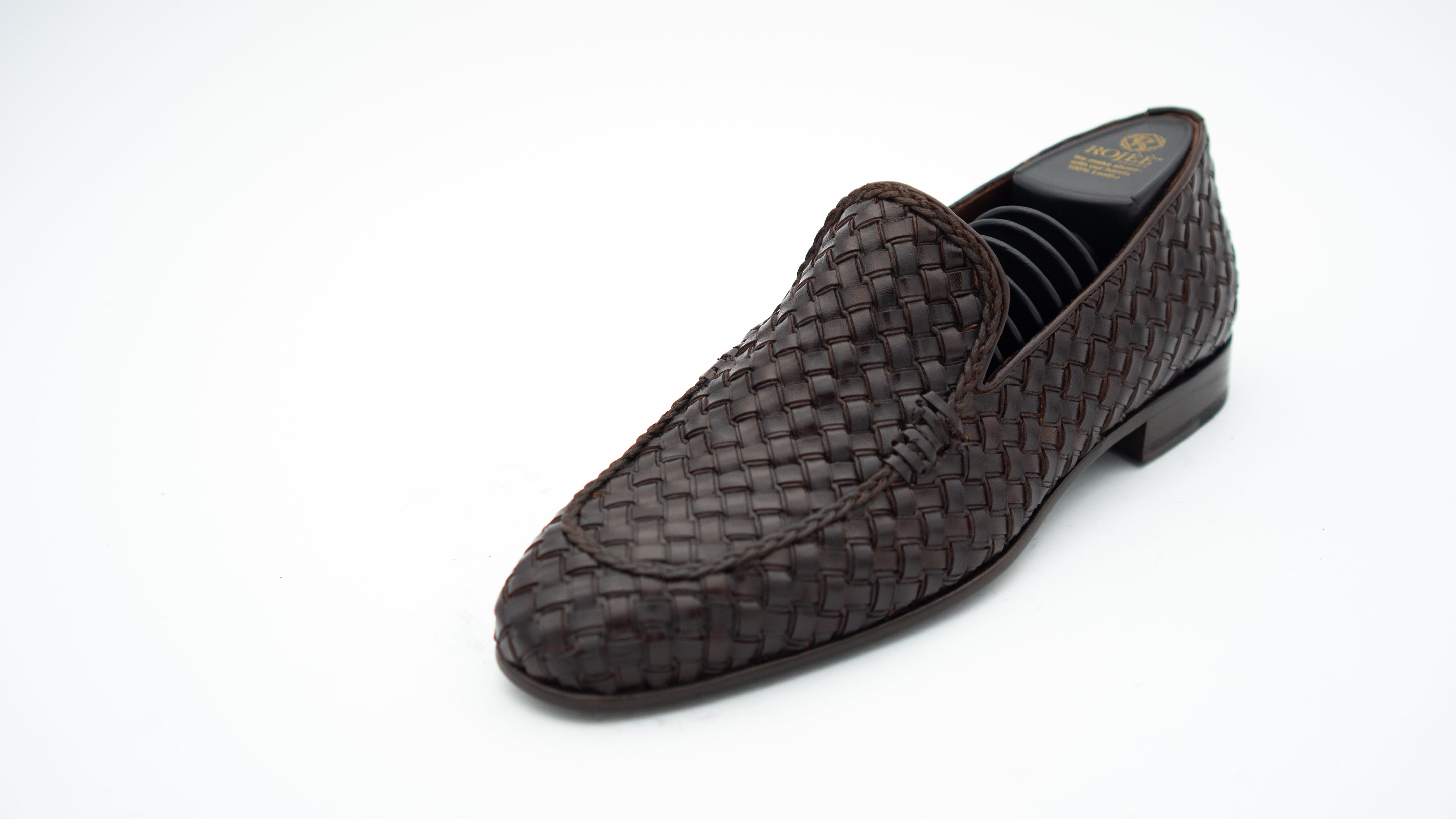 Geflochtene Slippper aus Leder