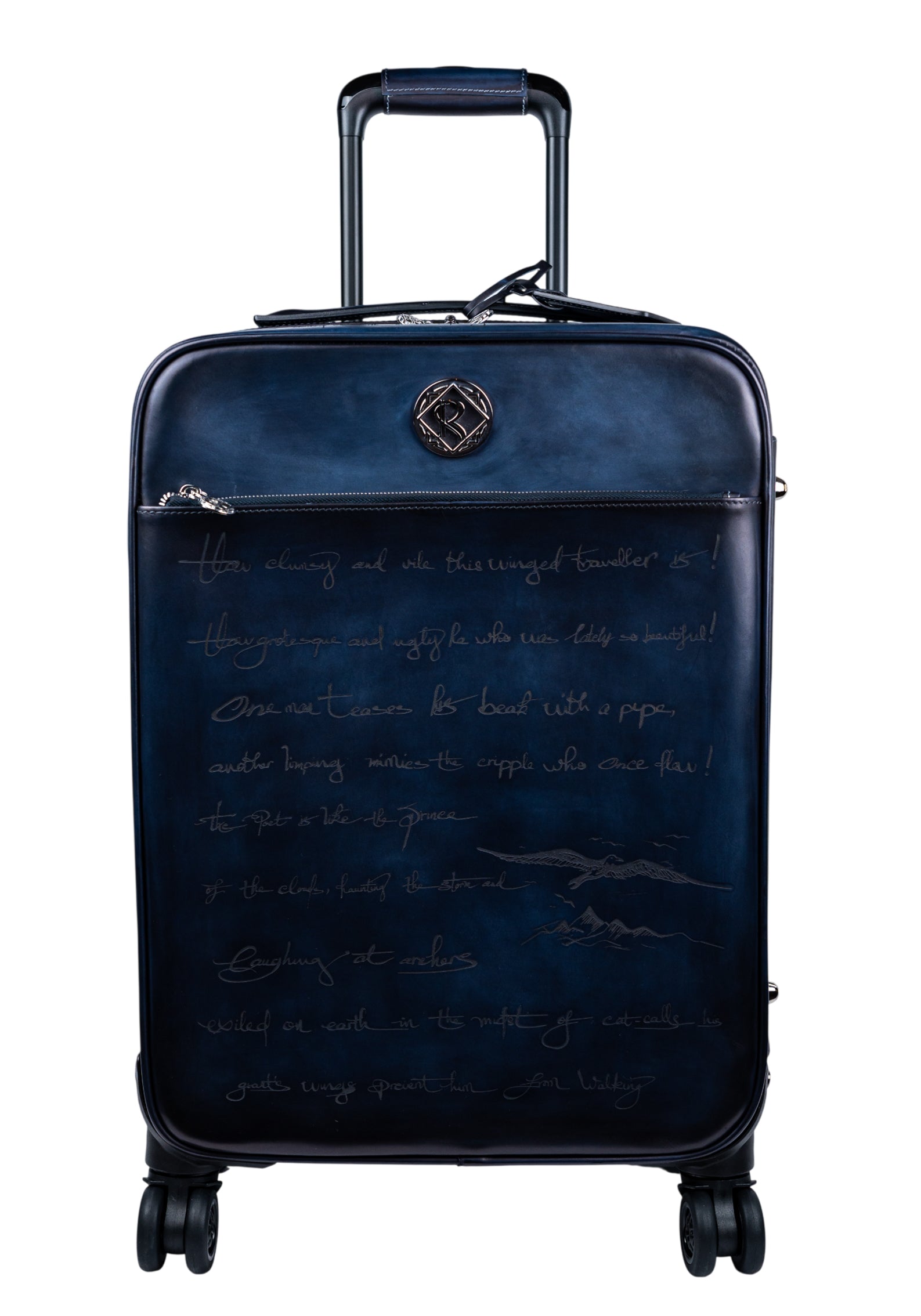 Koffer Blau Mit Gravur