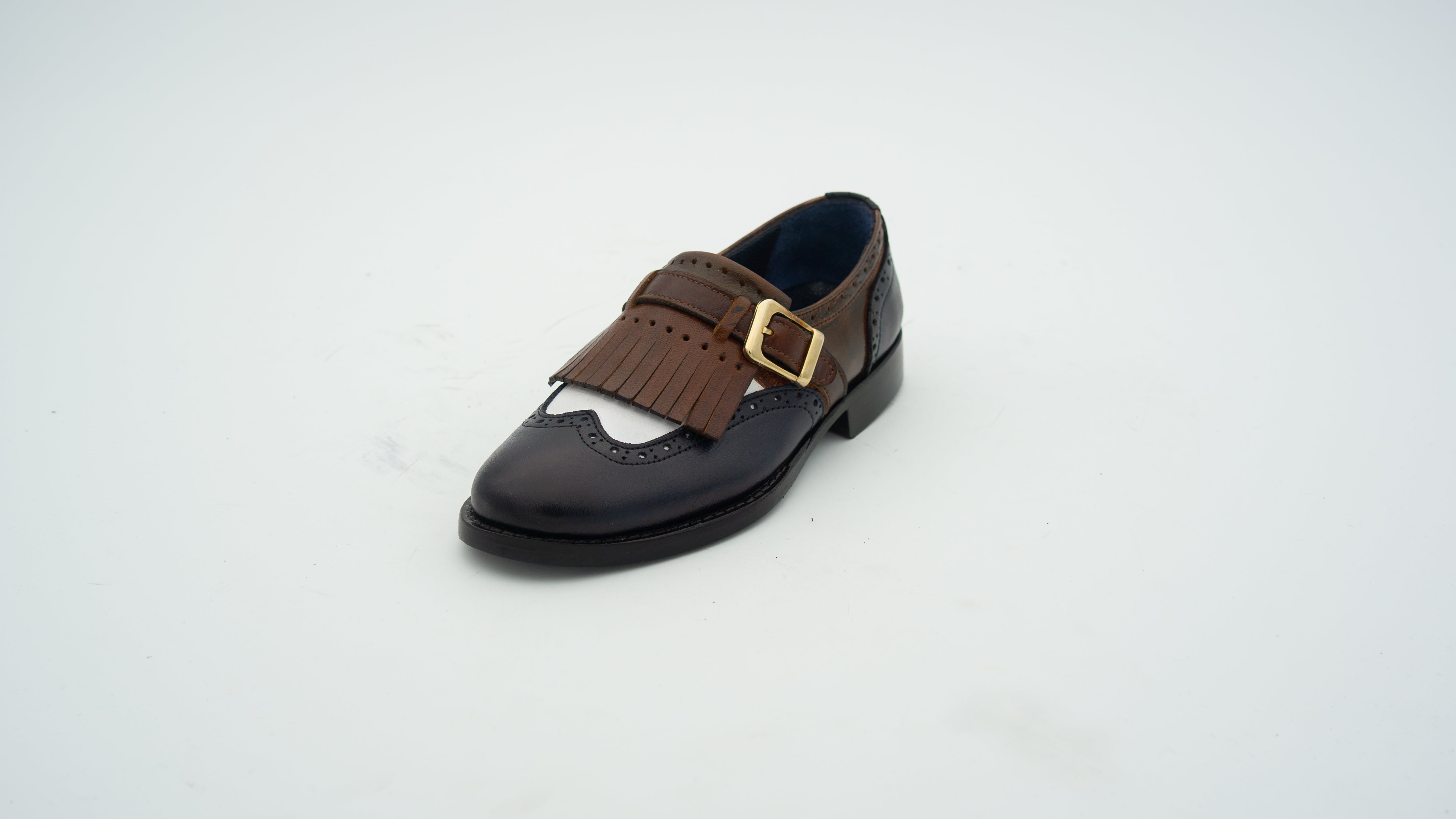 Slipper mit Fransen aus Leder