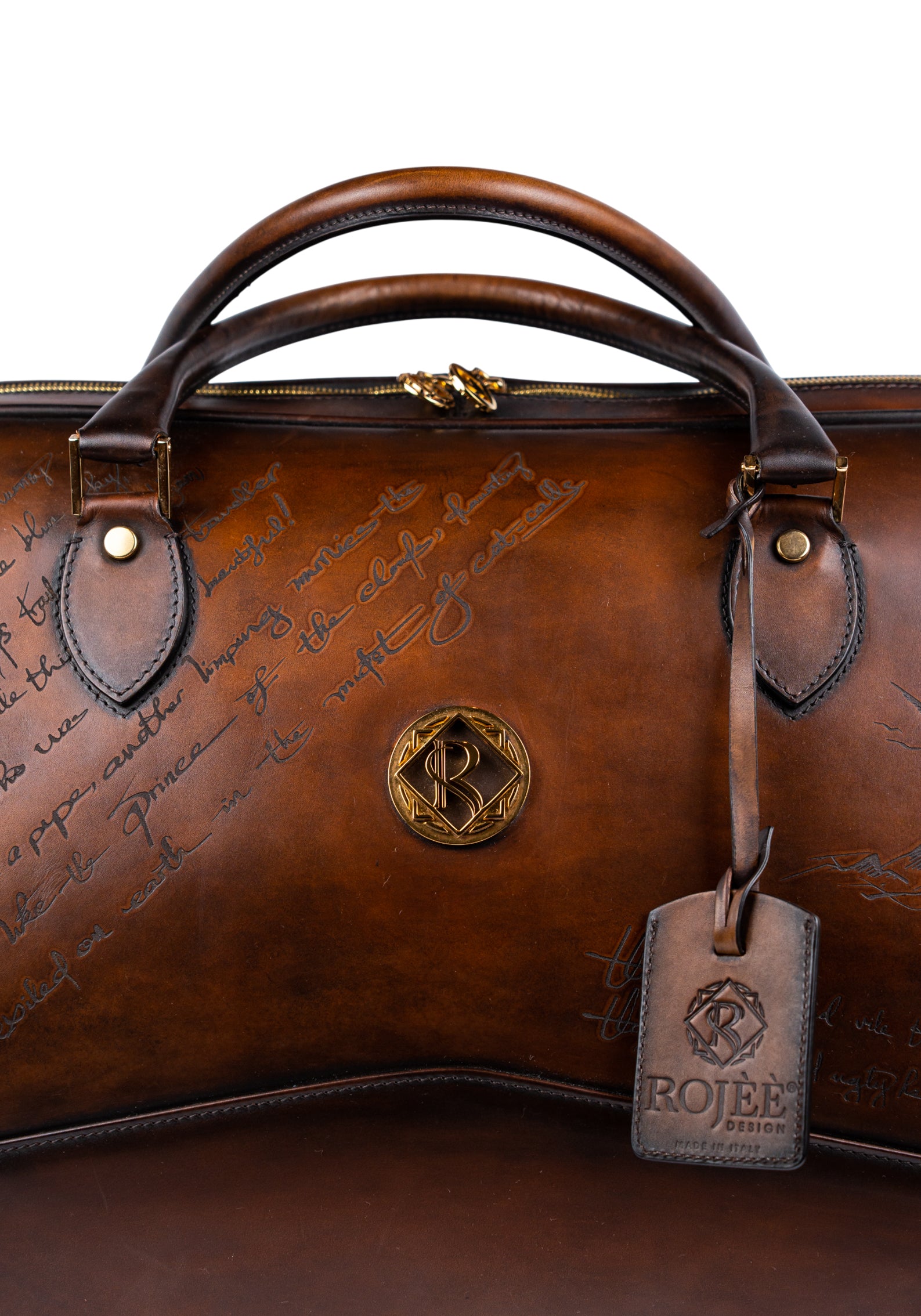 Tasche Braun Mit Gravur