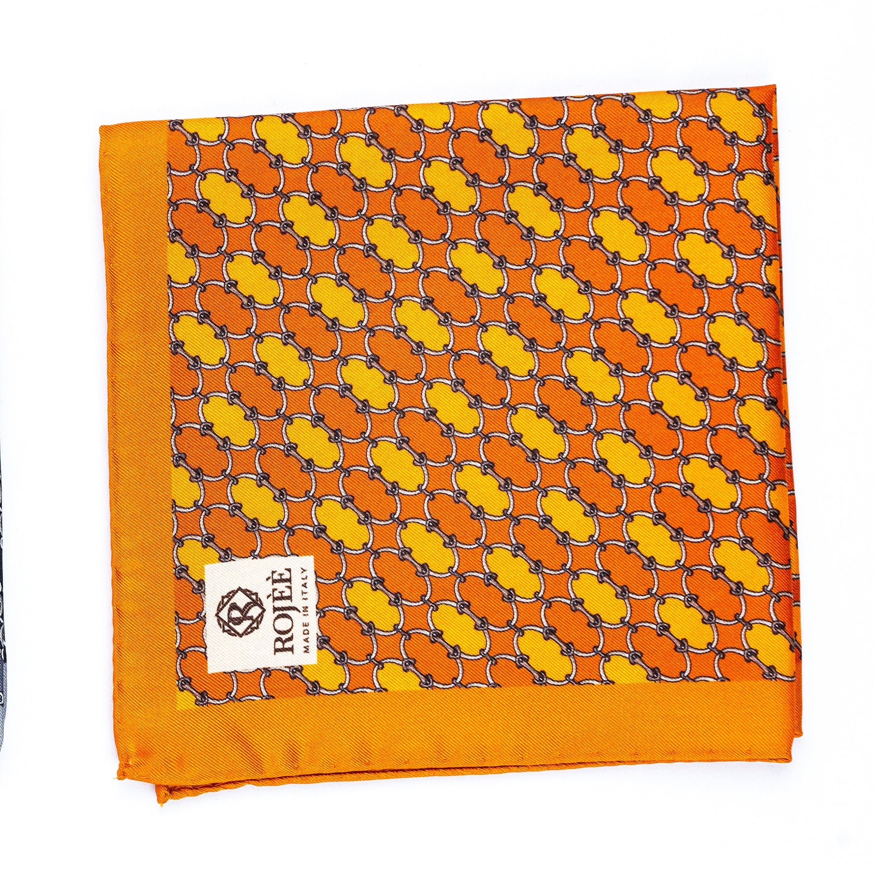 Elegantes Einstecktuch aus 100 % Seide, Made in Italy.
