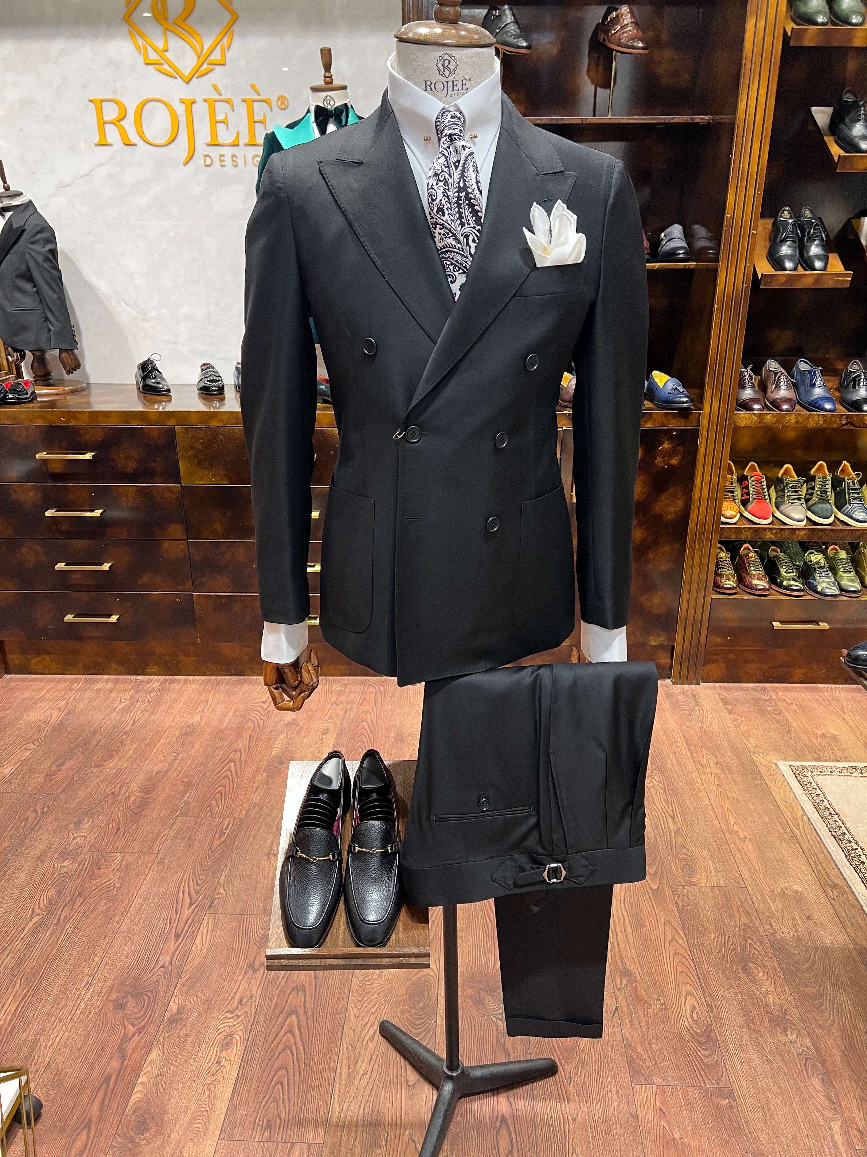 Double-breasted Suit Black