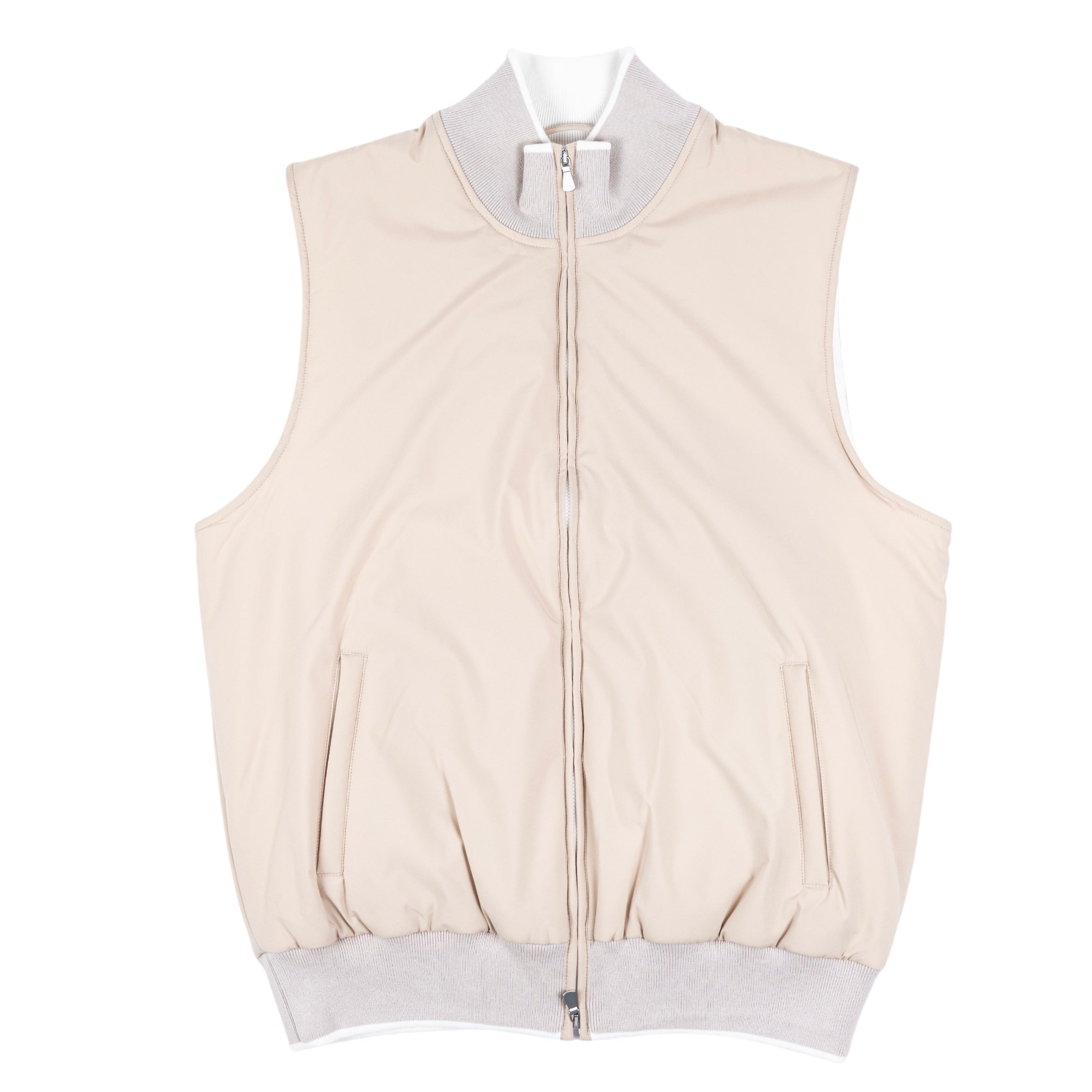Beige Weste aus Extra Merino Wool & Regensystem