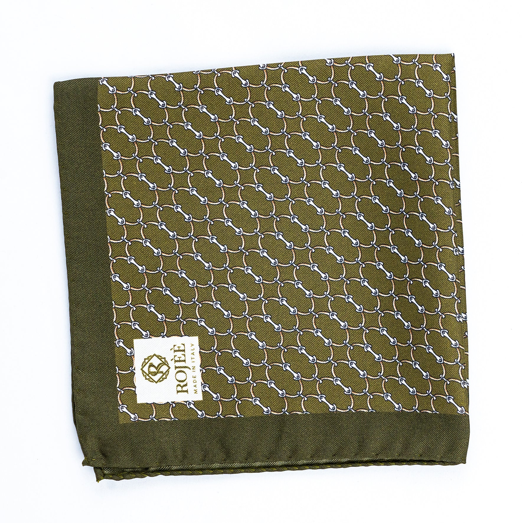Elegantes Einstecktuch aus 100 % Seide, Made in Italy.