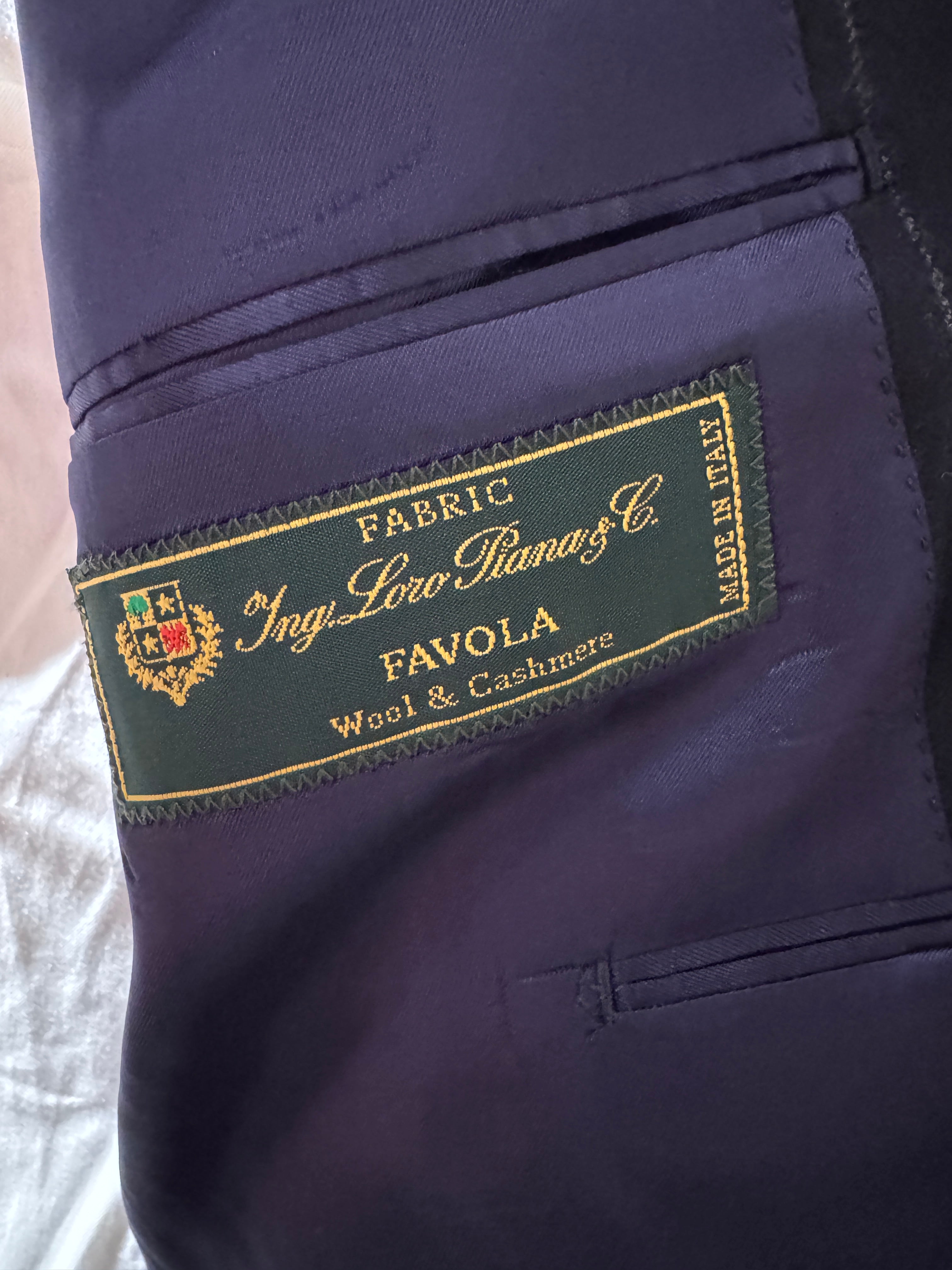 Anzug Zweireiher Nadelstreifen Blau