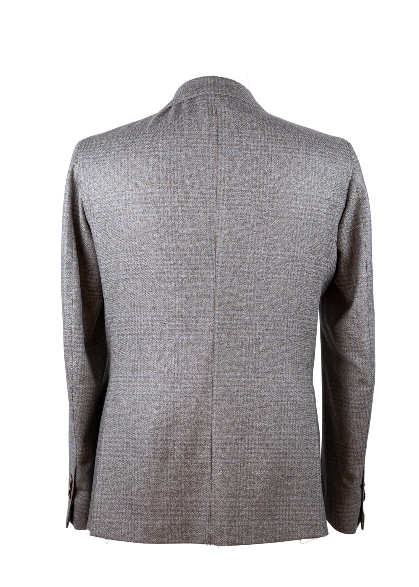 Beige/Blau Kariert Sakko