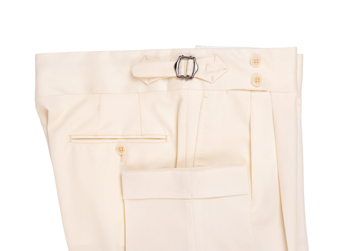 Flanell Anzug Beige