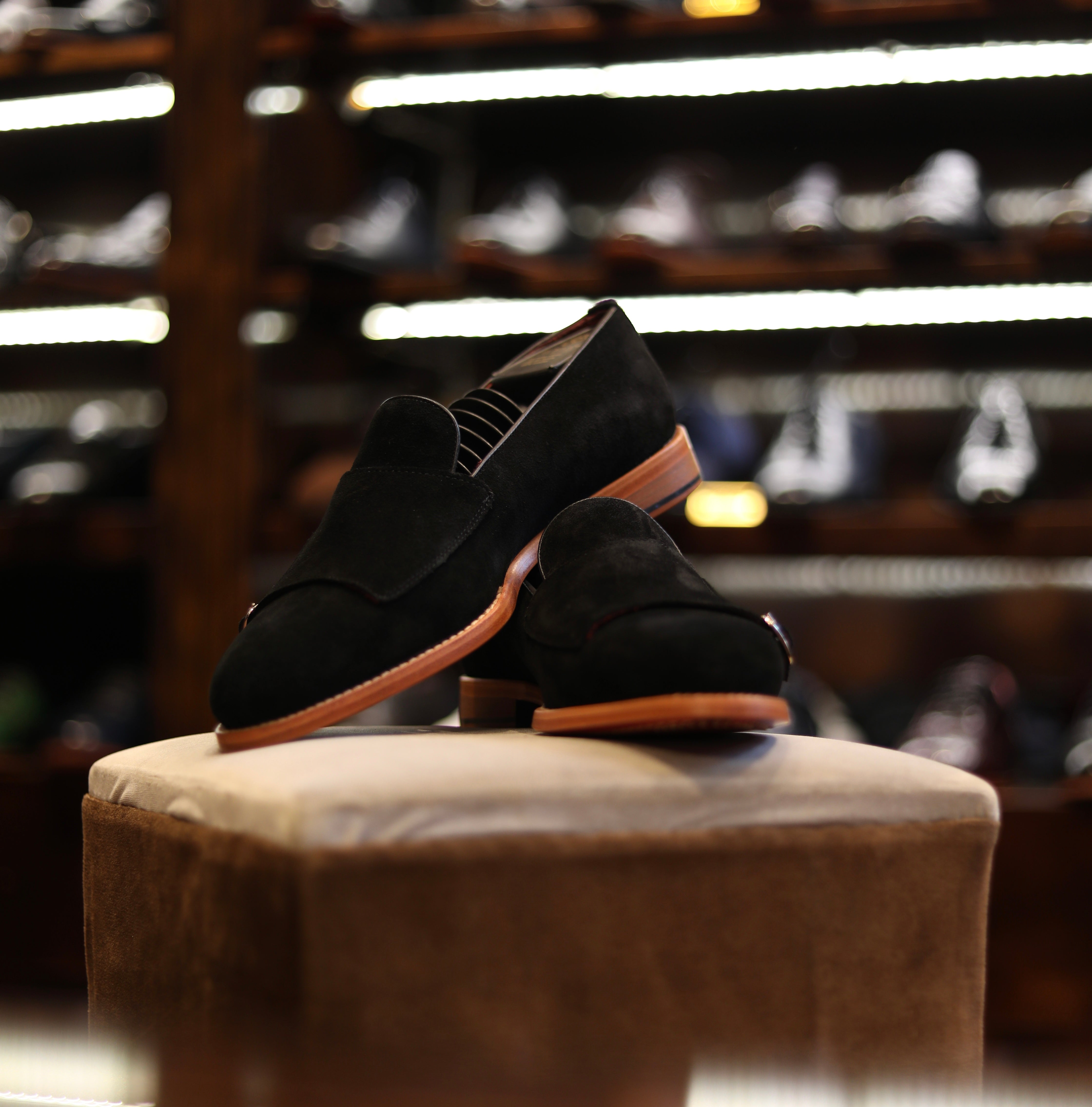 Suede Shoes Double Buckle