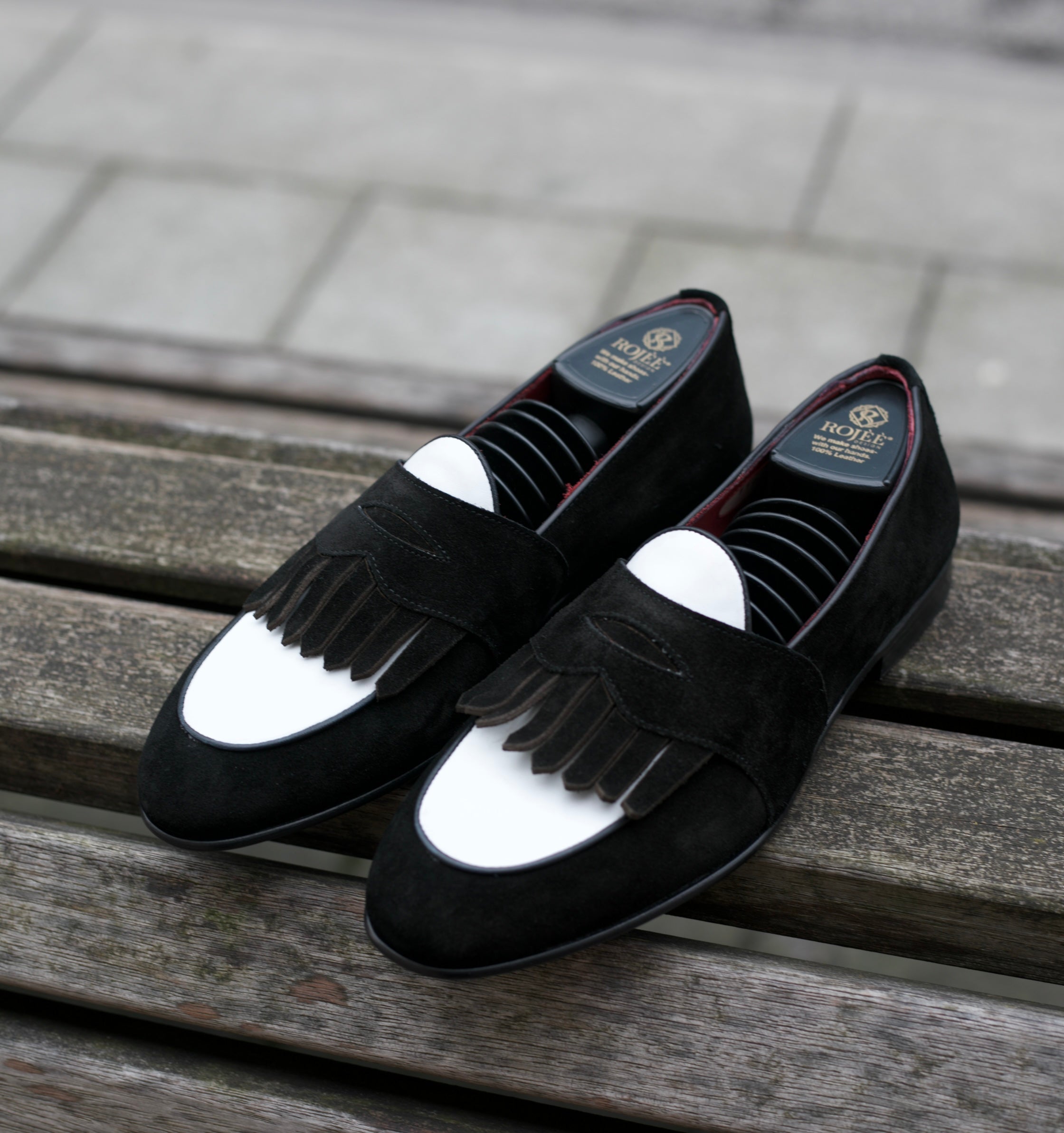 suede shoes with fringes