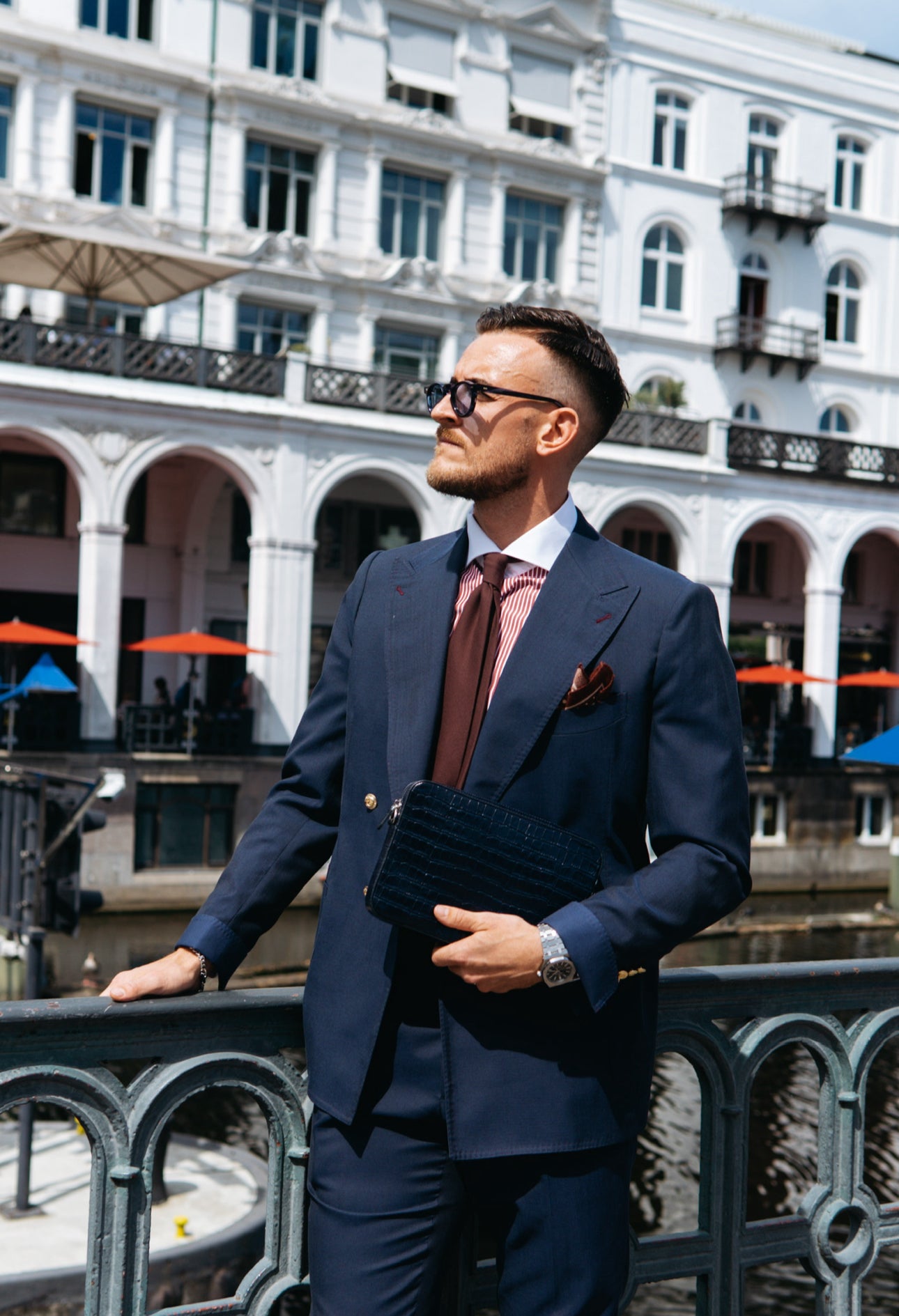 Anzug Zweireiher Blau