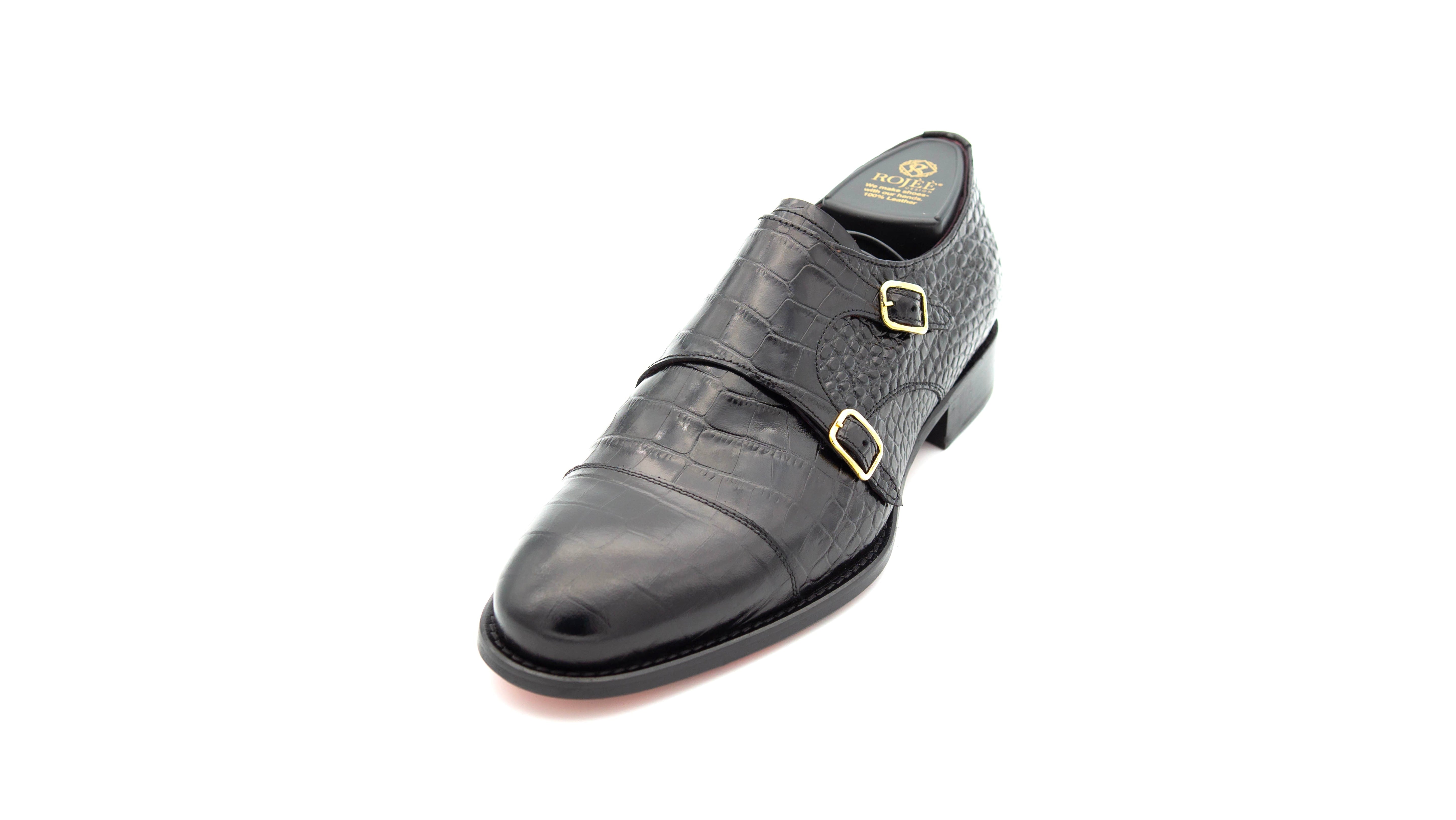 Doppel Monkstrap mit Croco