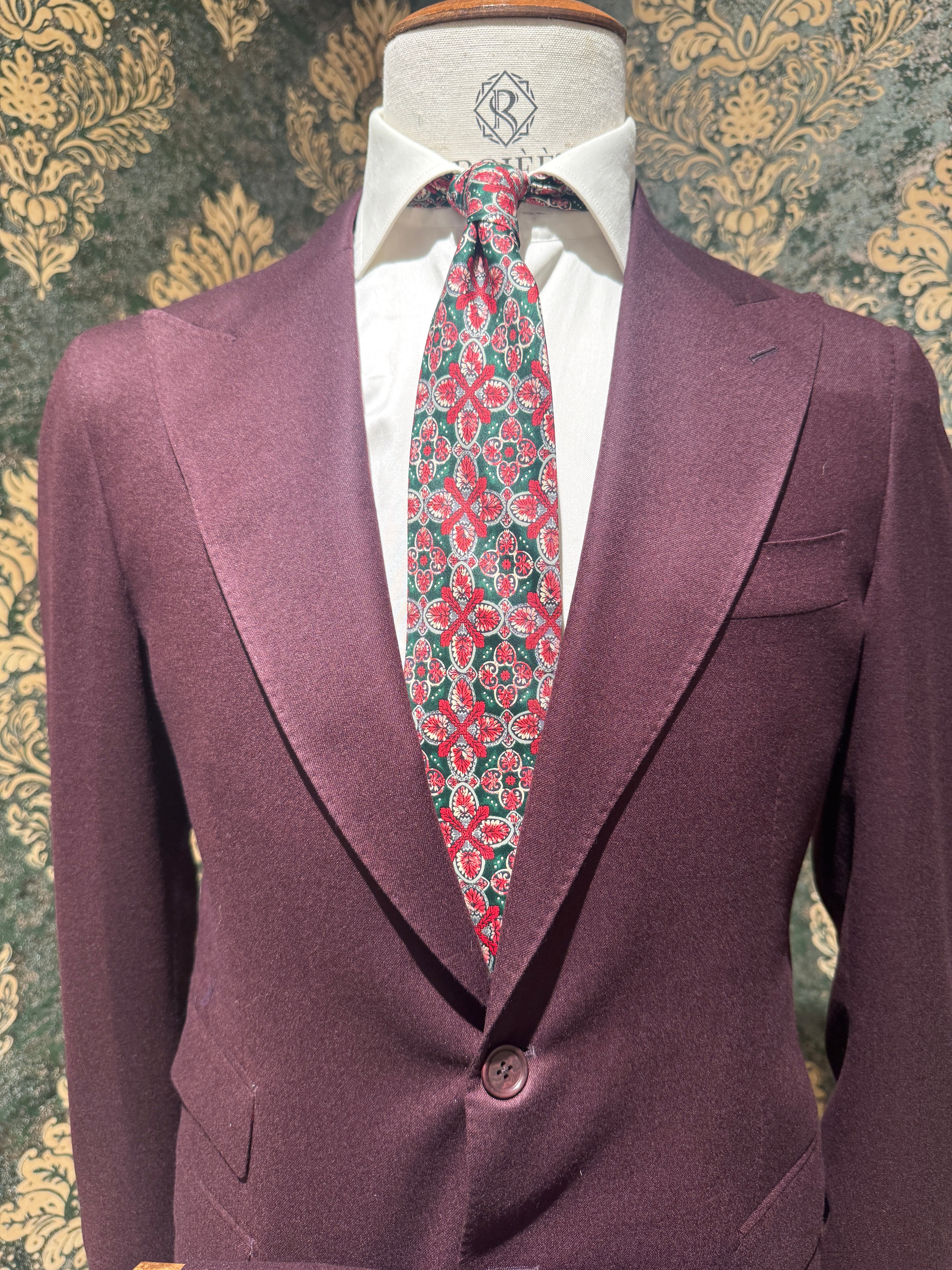 Flanell Anzug Bordeaux