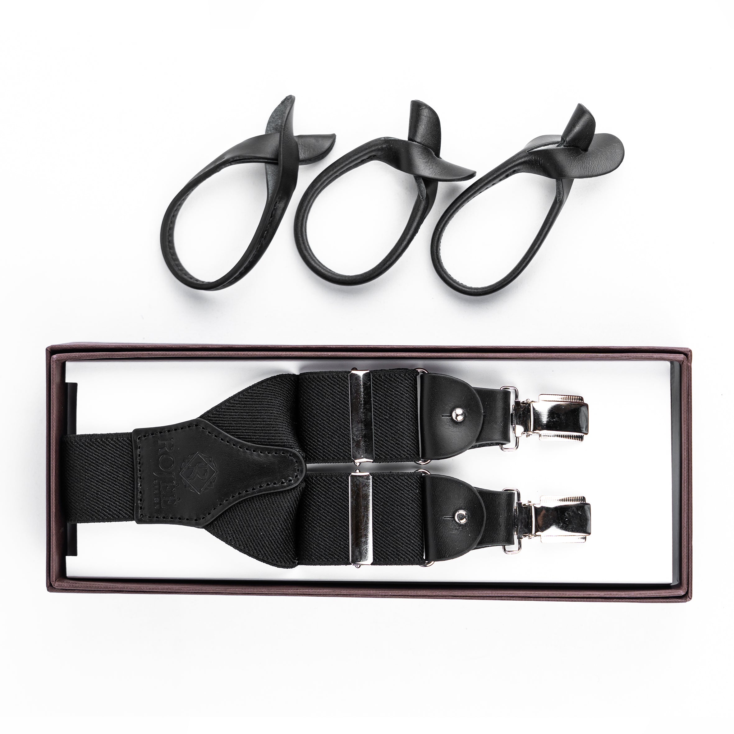 Hosenträger von Rojèè Design – Made in Italy Schwarz
