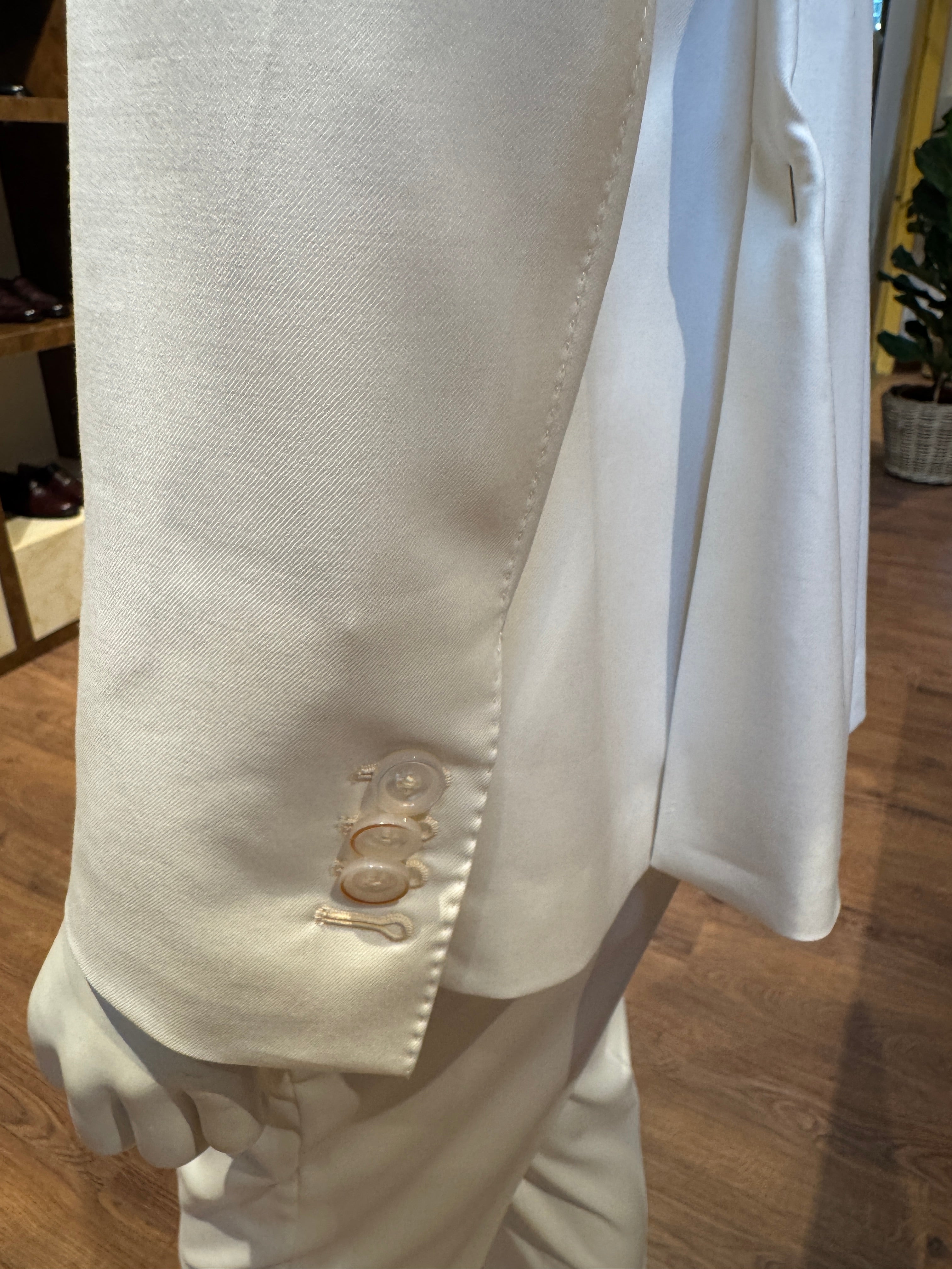 Damenanzüge Farbe Weiß Stoffmarke Loro Piana