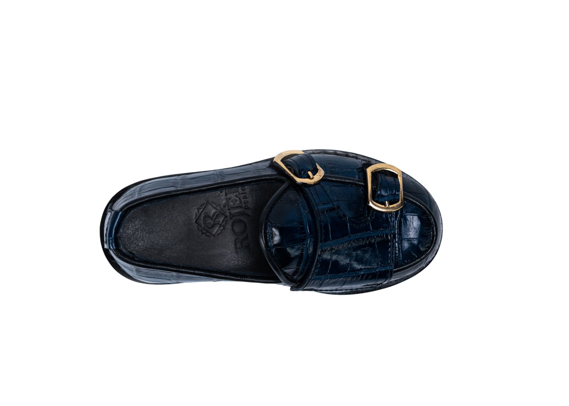 Junior Slipper aus Crocco Prägung Leder