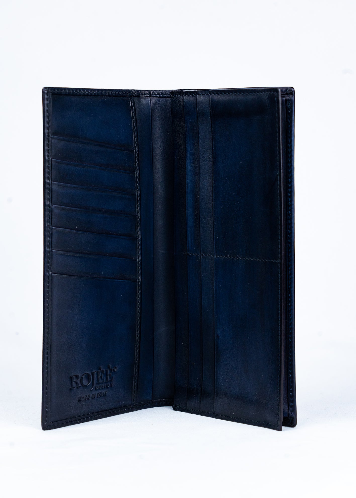 Brieftasche Blau Mit Gravur