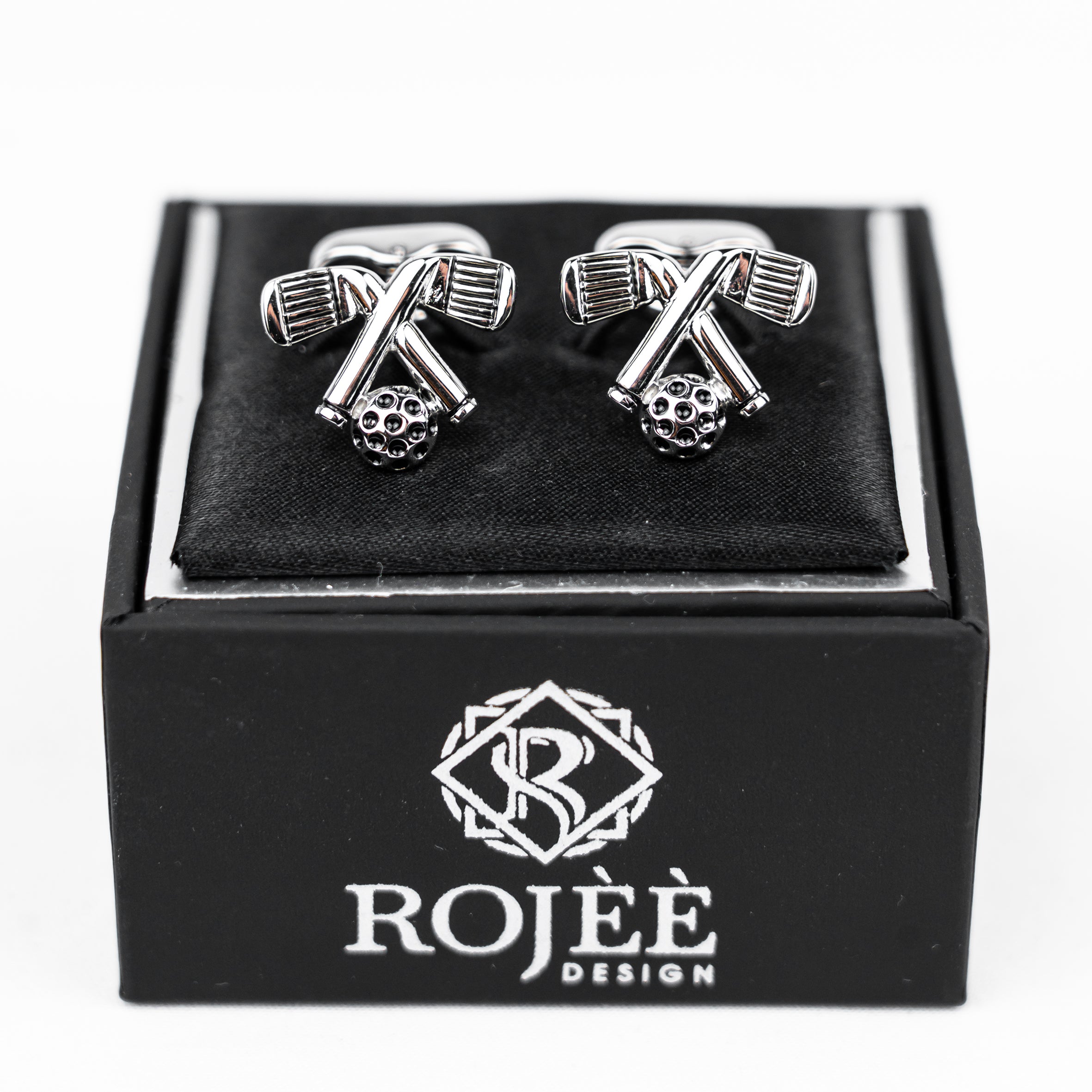 Manschettenknöpfe Herren Golfschläger Silber Handmade in Italy