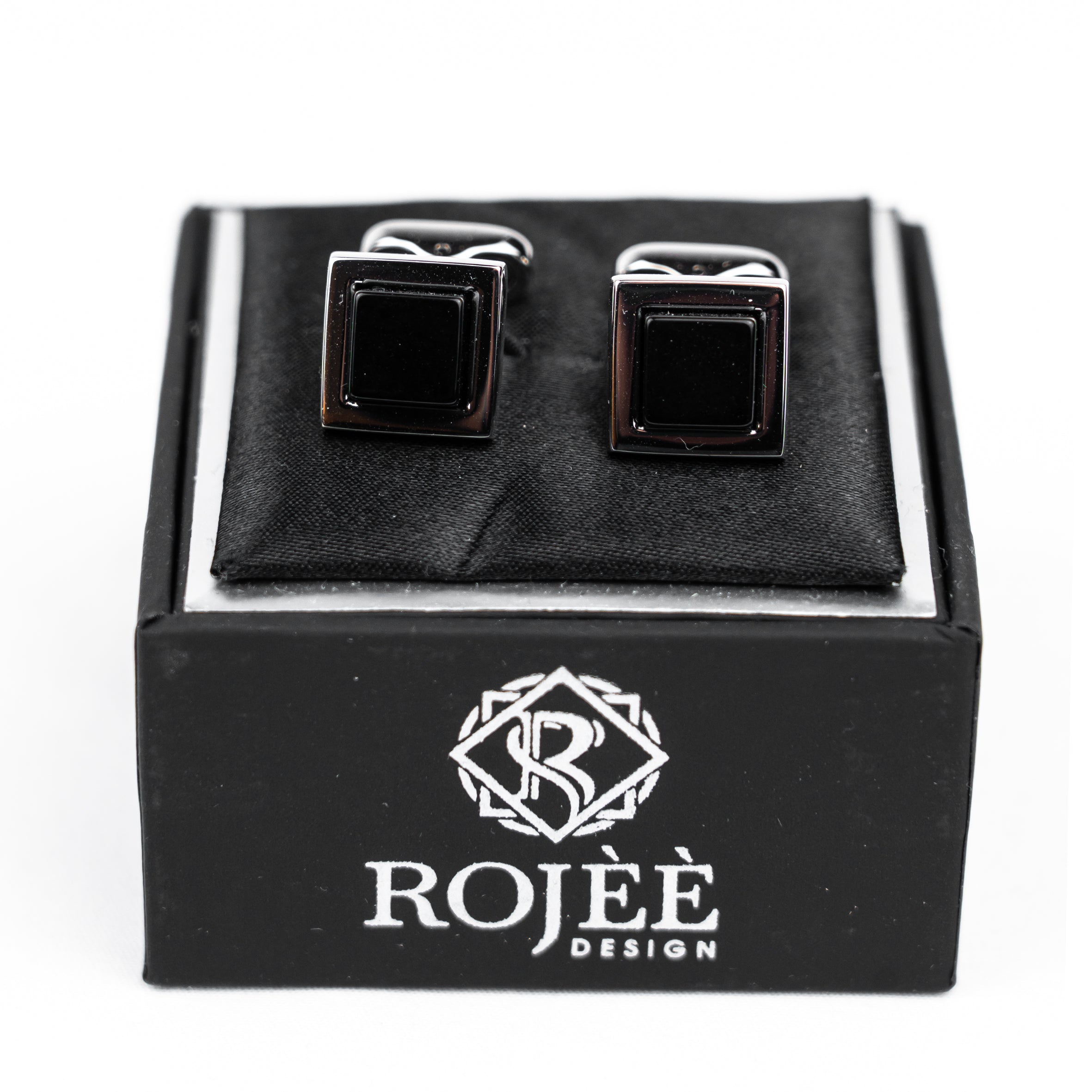 Manschettenknöpfe Herren Schwarz Handmade in Italy