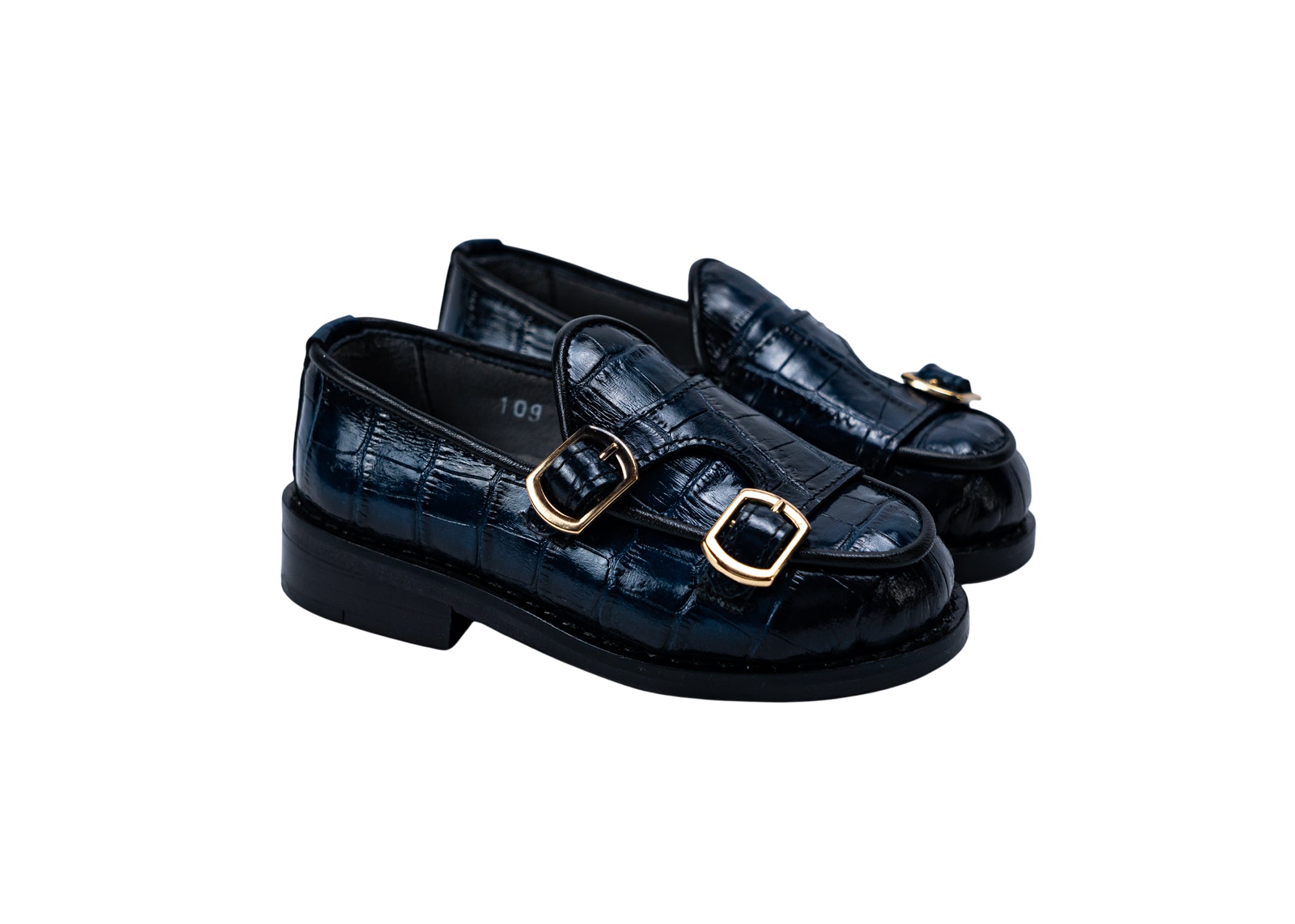 Junior Slipper aus Crocco Prägung Leder