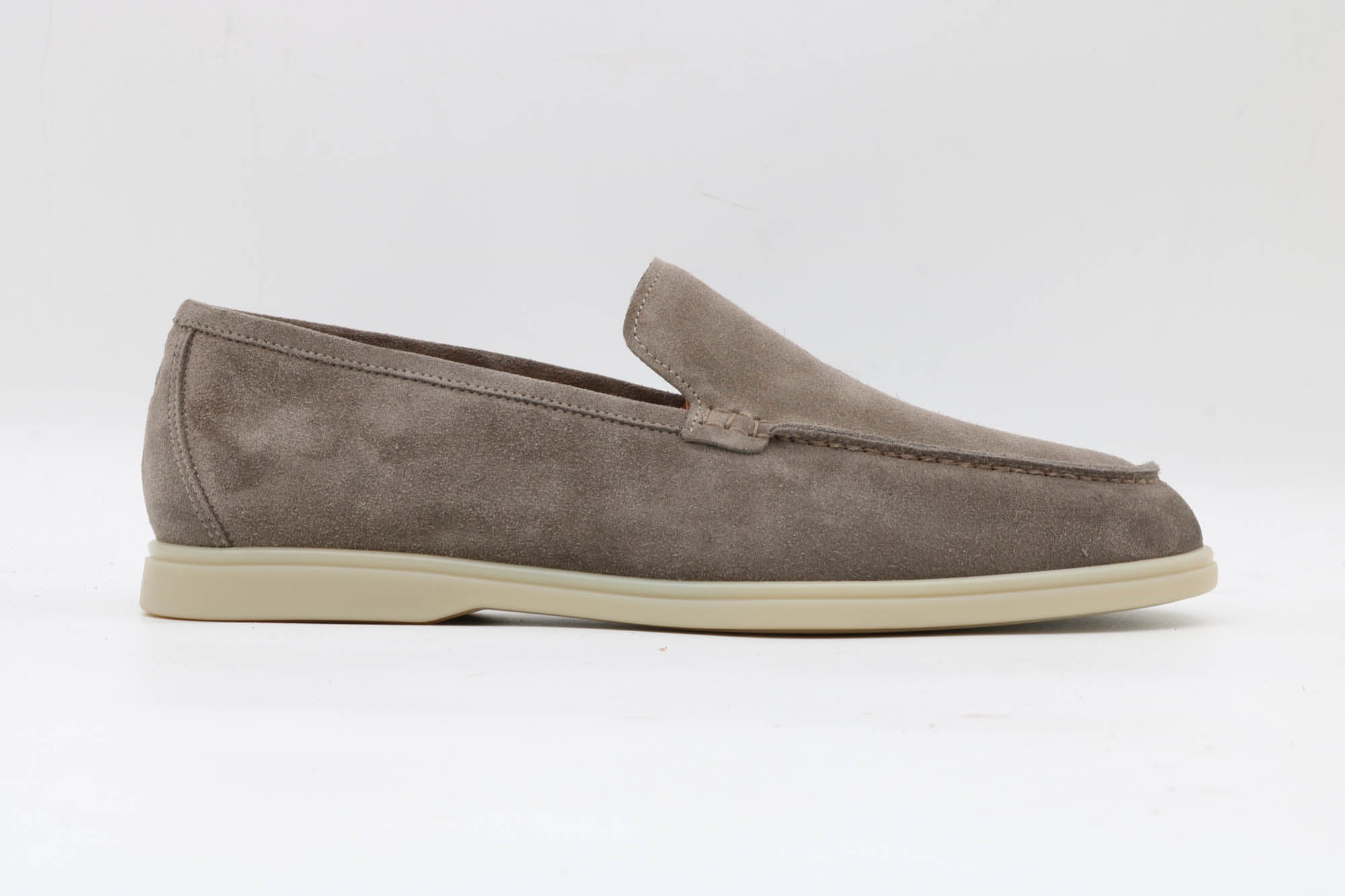 Eleganter Damen-Loafer Farbe Taupe