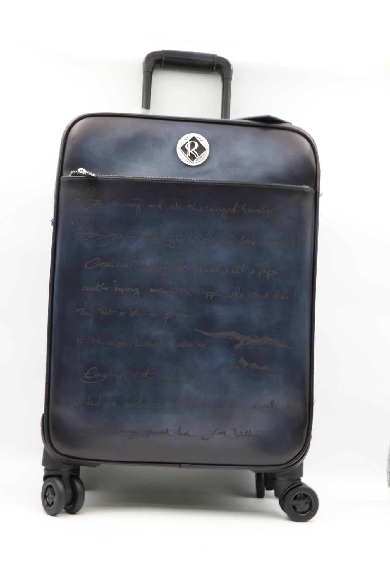 Koffer Blau Mit Gravur