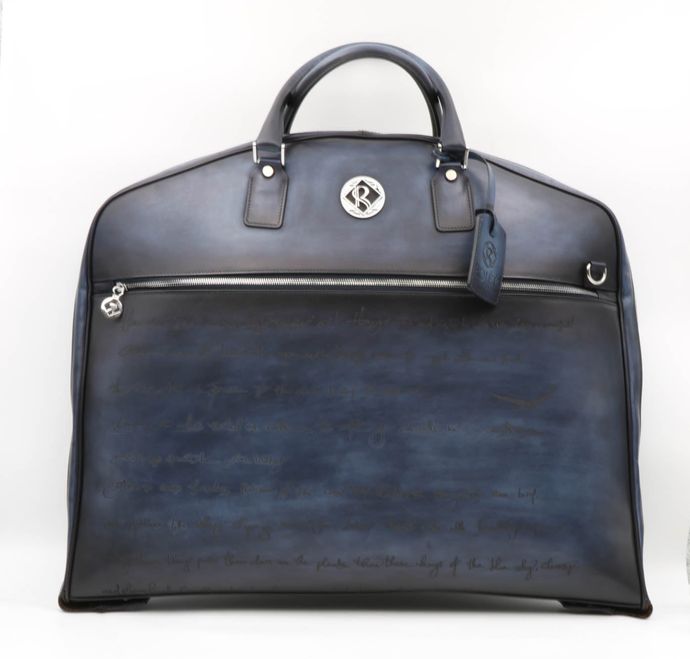 Anzug Tasche Blau Mit Gravur