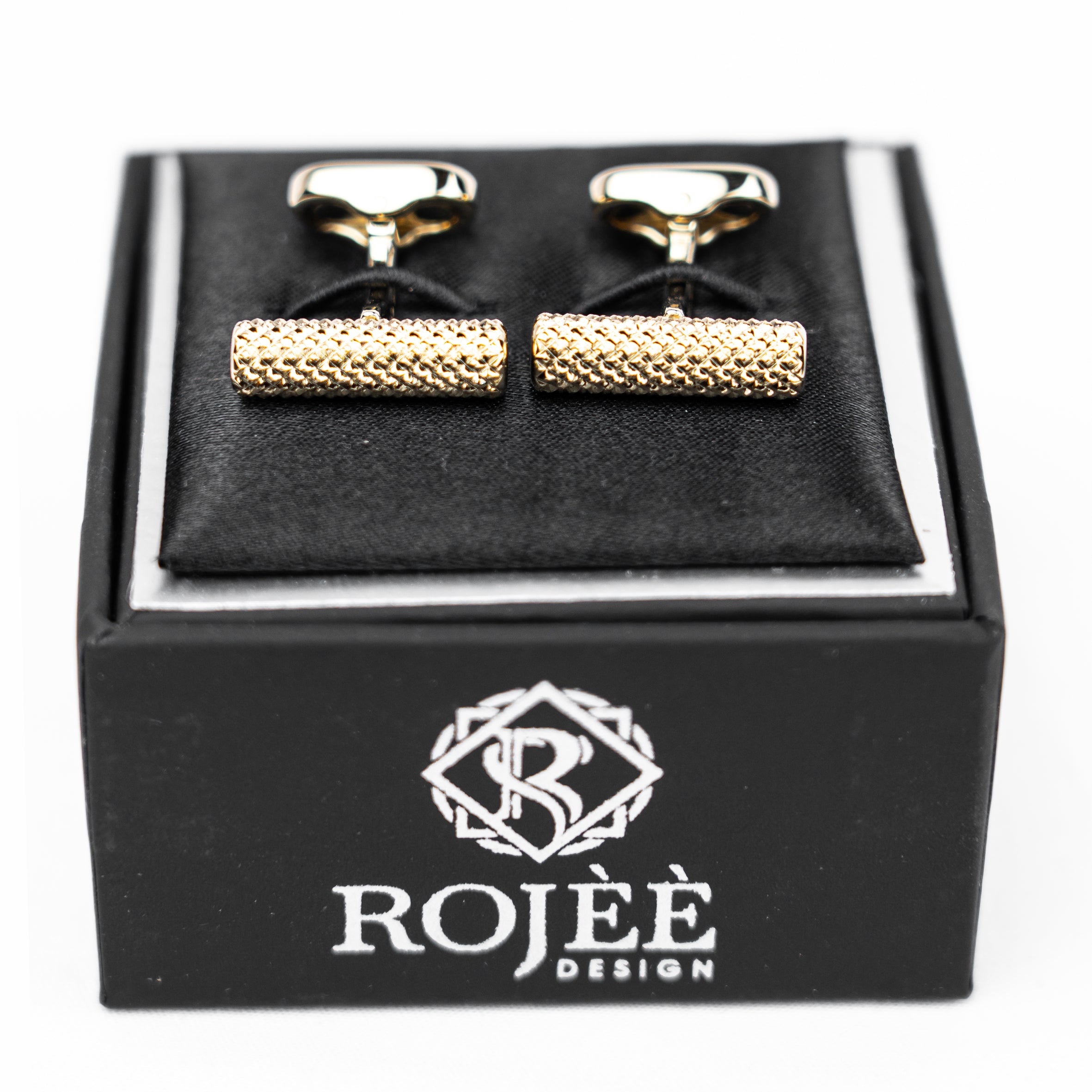 Manschettenknöpfe Herren Gold Strukturdesign Handmade in Italy