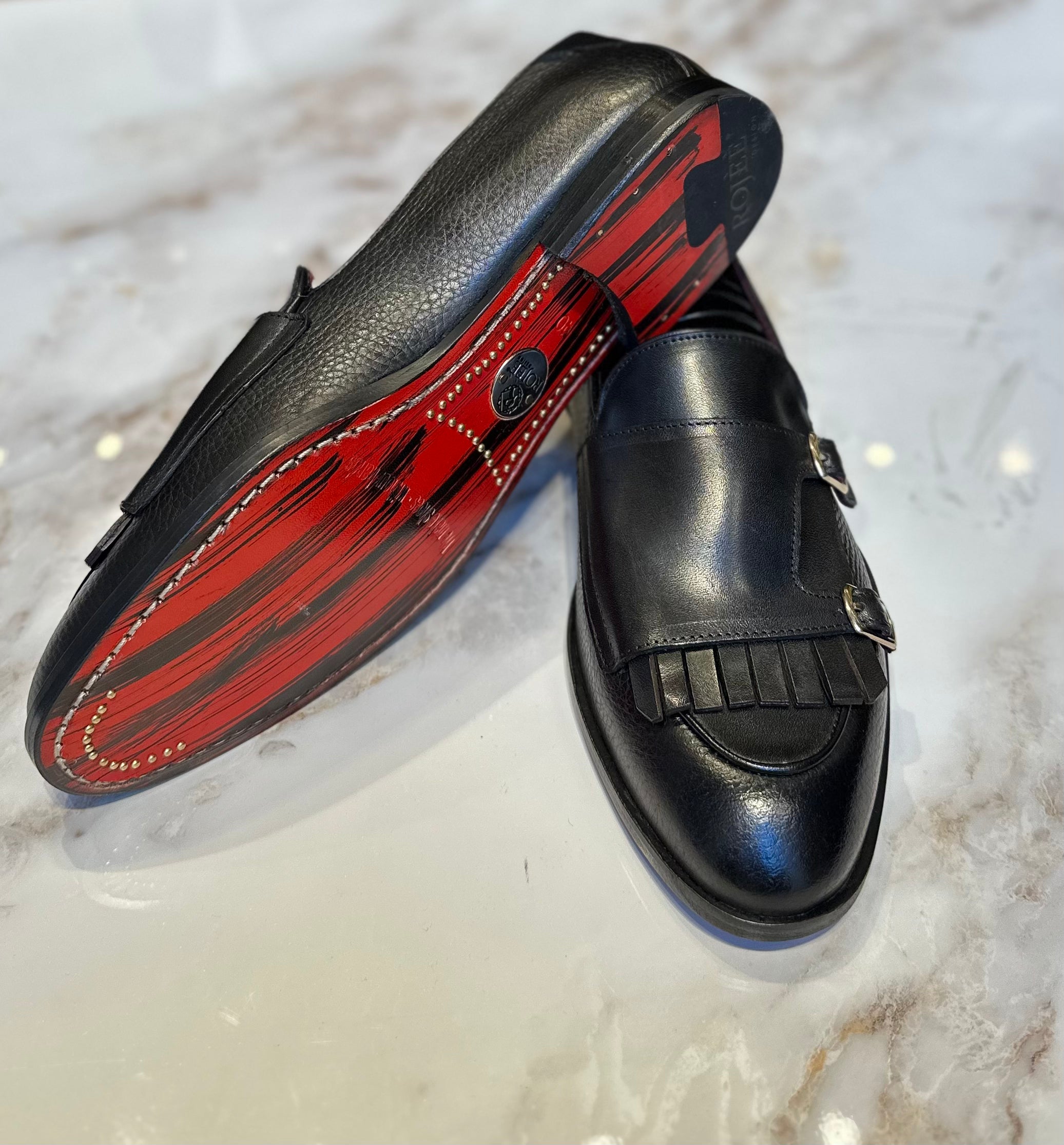 loafers with double buckle