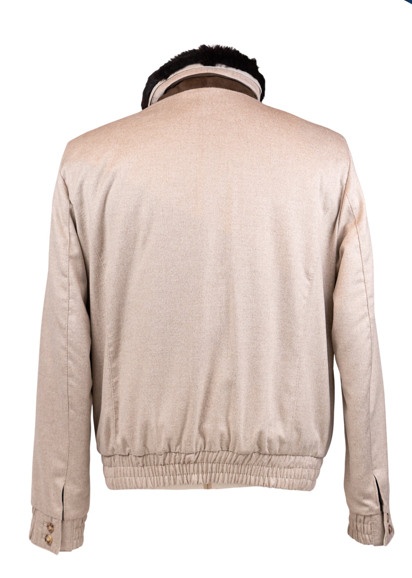 ROJÈÈ DESIGN – Cashmere Loro Piana  Fabric & Raccoon Fur Jacket