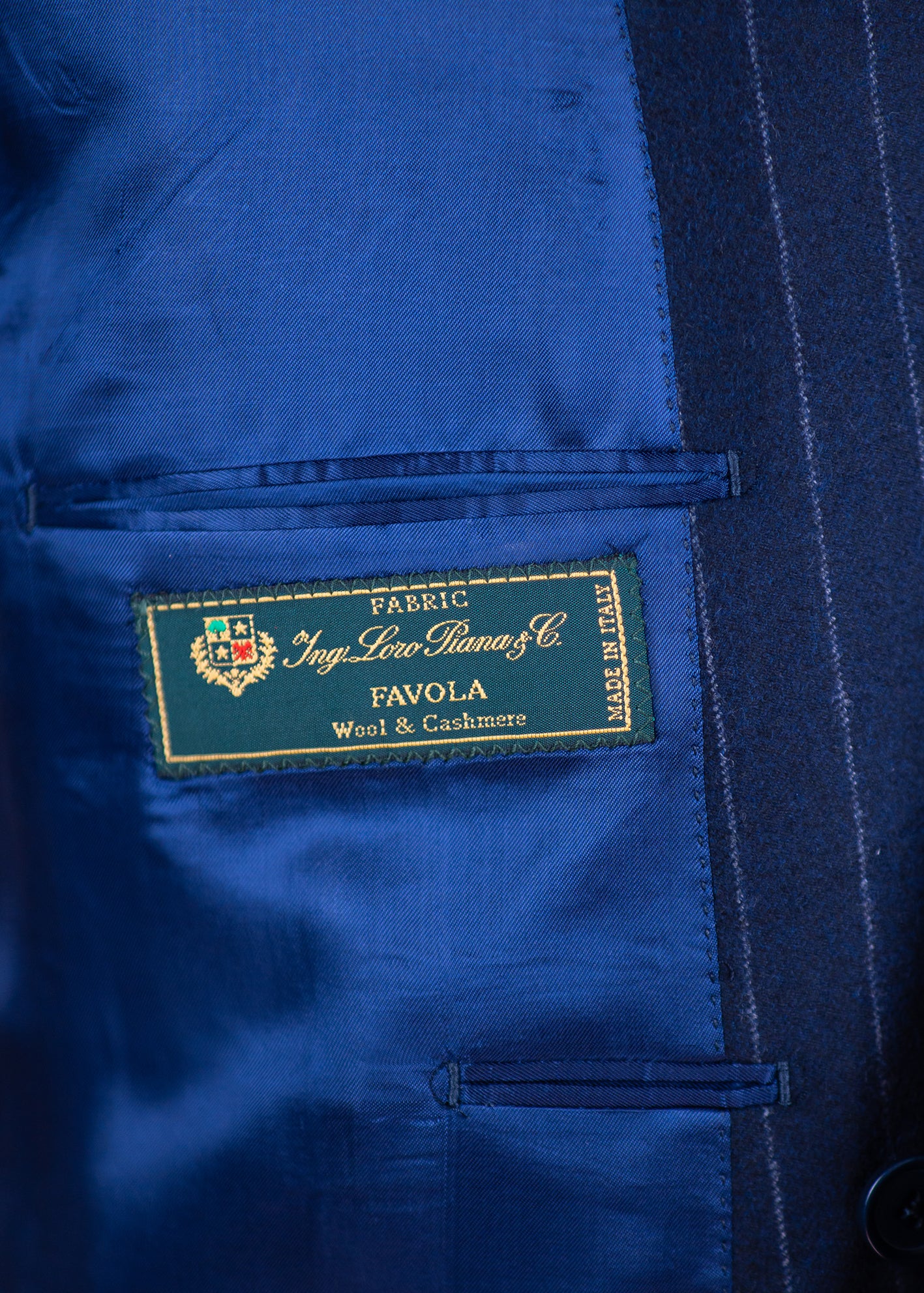 Anzug Zweireiher Nadelstreifen Blau