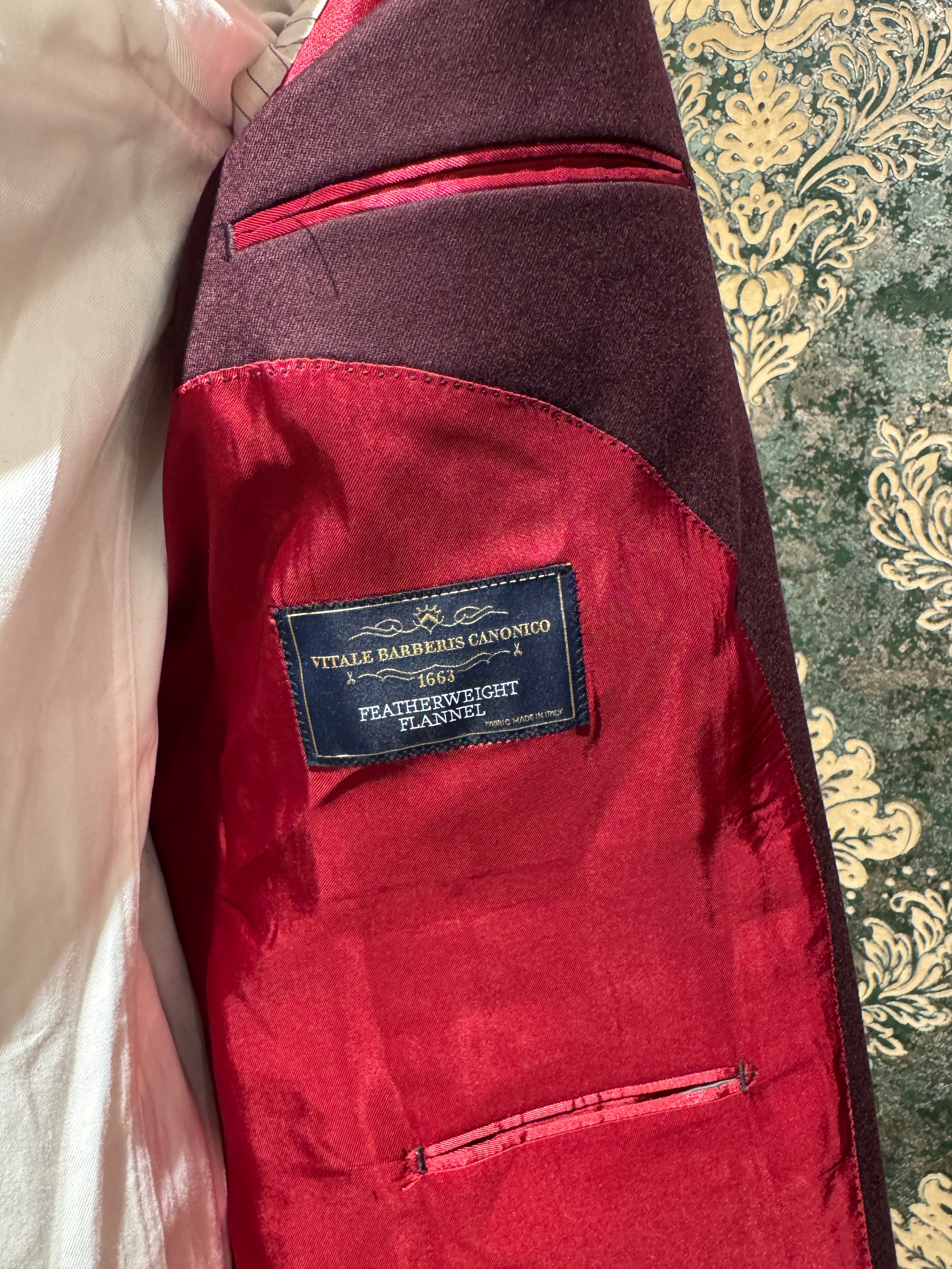 Flanell Anzug Bordeaux